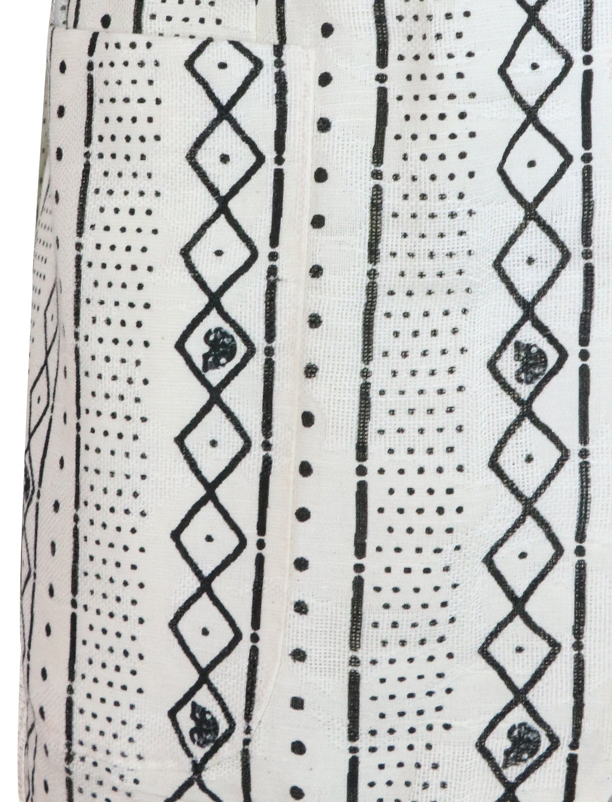 GABRIELE PASINI Cotton-Flax Blazer in White Aztec