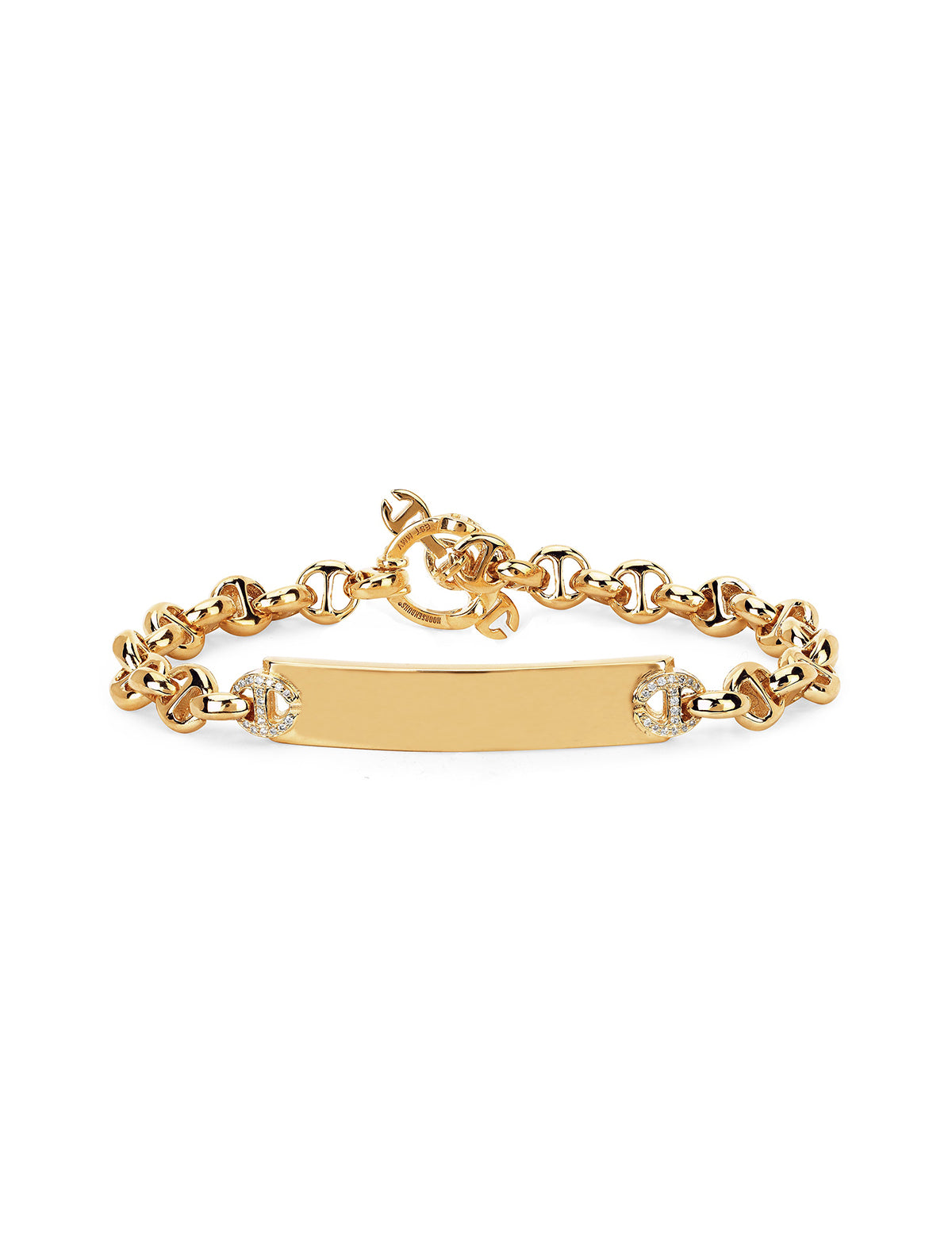 HOORSENBUHS 5mm Open-Link™ Monogram Bracelet 18k Yellow Gold