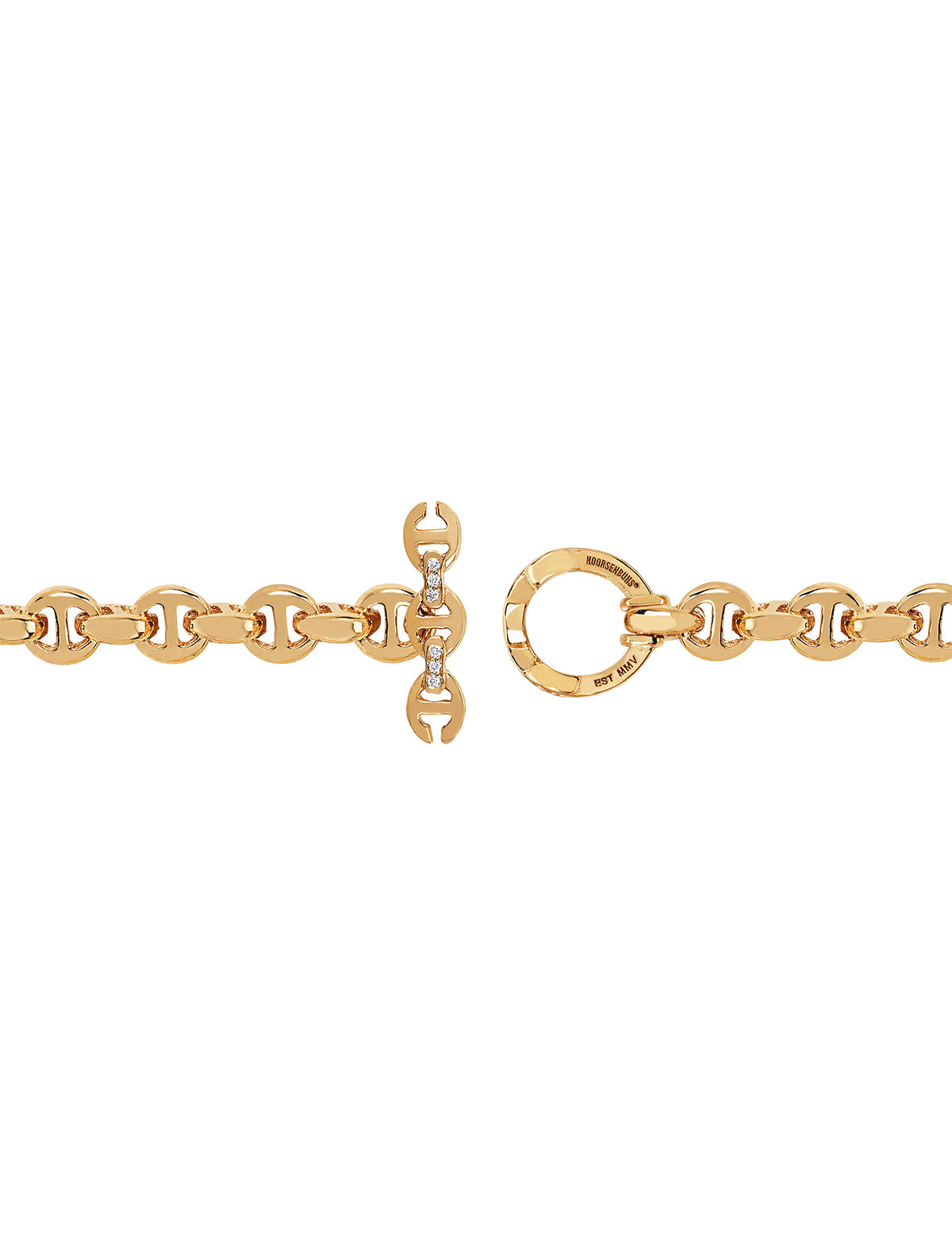 HOORSENBUHS 5mm Open-Link™ Necklace with Diamond Pendant 18k Yellow Gold