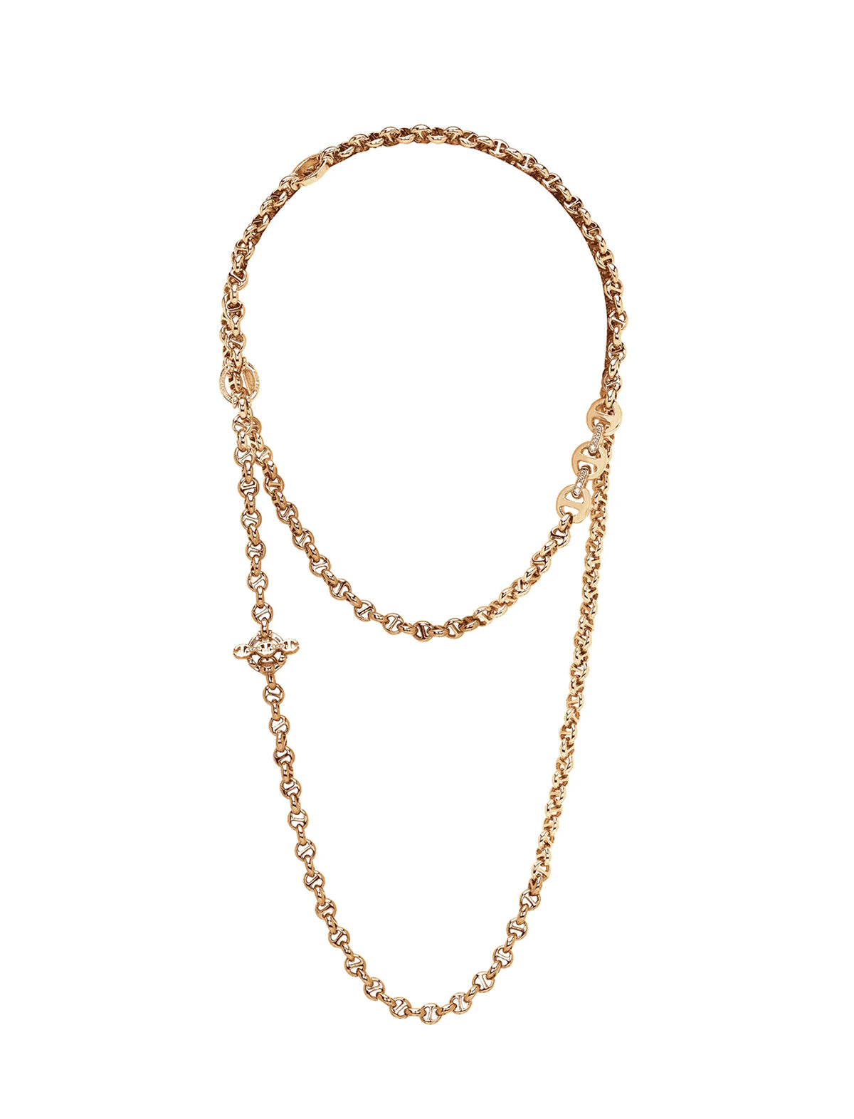 HOORSENBUHS 5mm Open-Link™ Necklace with Diamond Pendant 18k Yellow Gold
