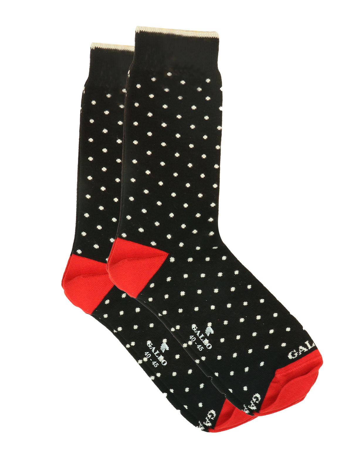 Gallo Socks in Black w/ White Polka Dots