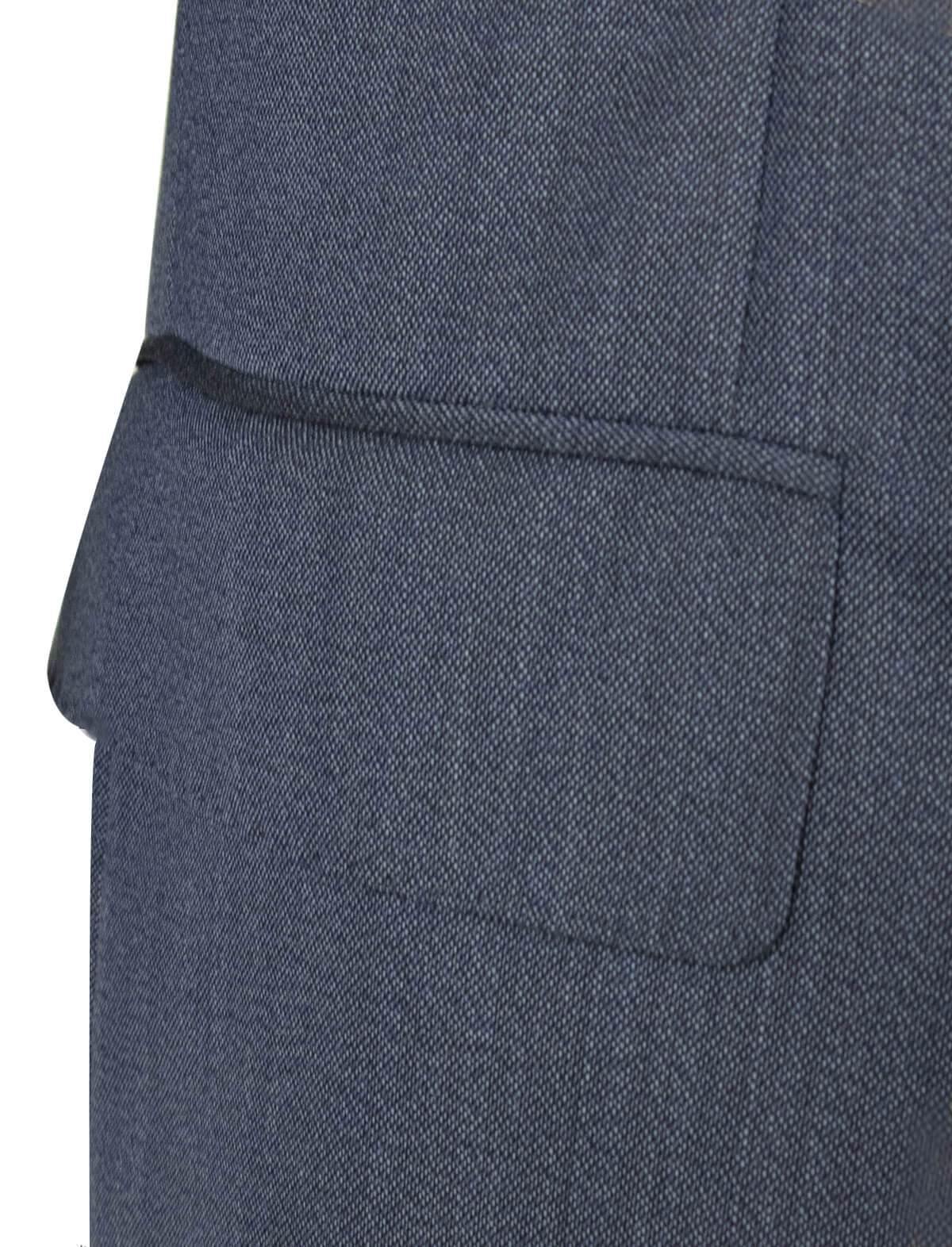 CARUSO Aida Single-breasted Wool Blazer in Navy | CLOSET Singapore