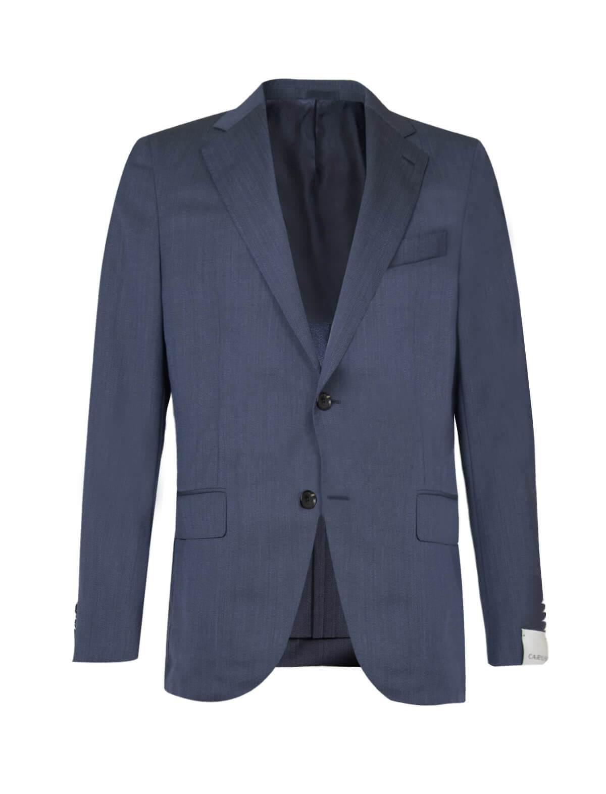 CARUSO Aida Single-breasted Wool Blazer in Navy | CLOSET Singapore