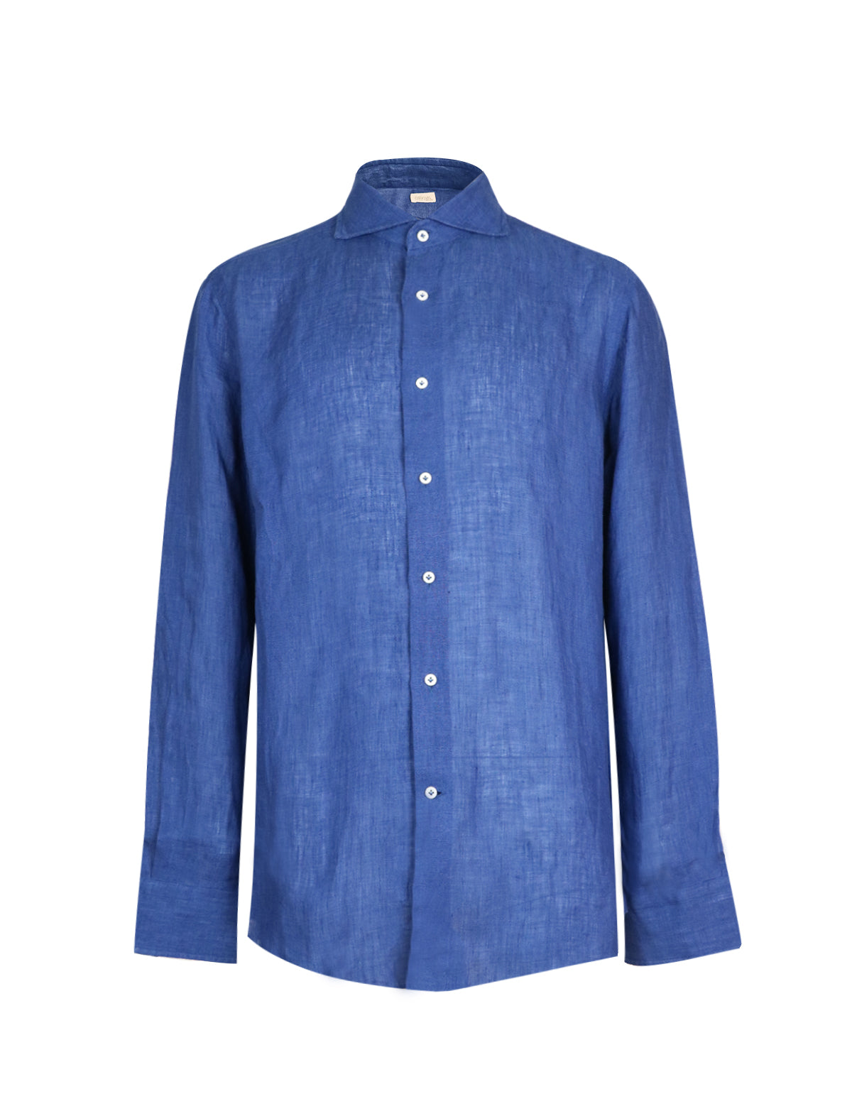 Alessandro Gheradi Linen Shirt in Dark Blue Denim