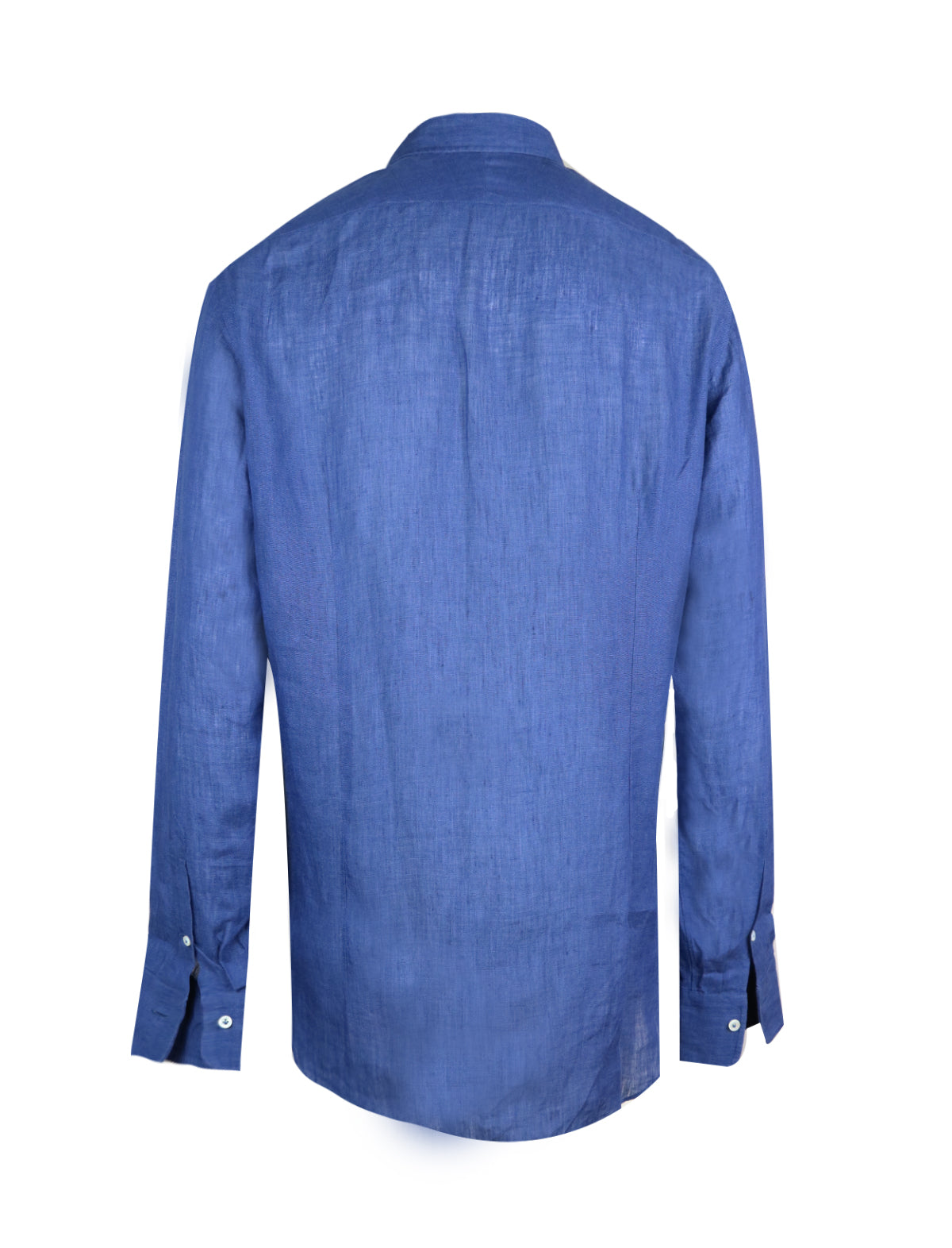 Alessandro Gheradi Linen Shirt in Dark Blue Denim