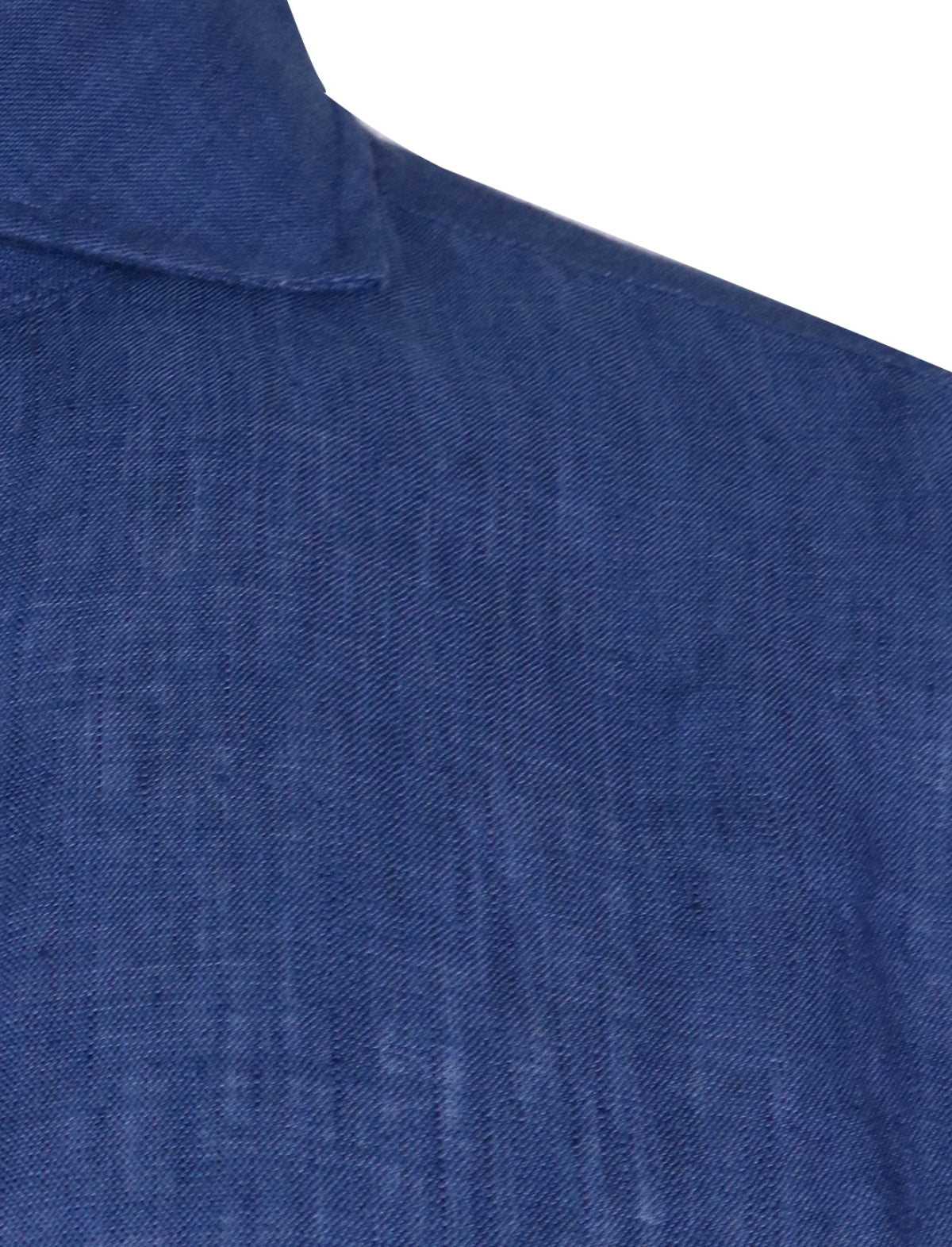 Alessandro Gheradi Linen Shirt in Dark Blue Denim