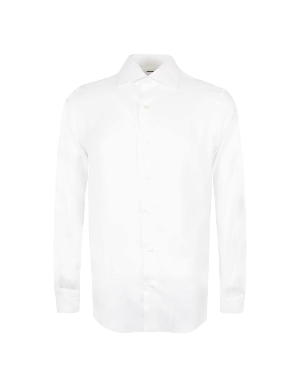 BARBA Journey Wrinkle-Resistant Textured Shirt in White | CLOSET Singapore
