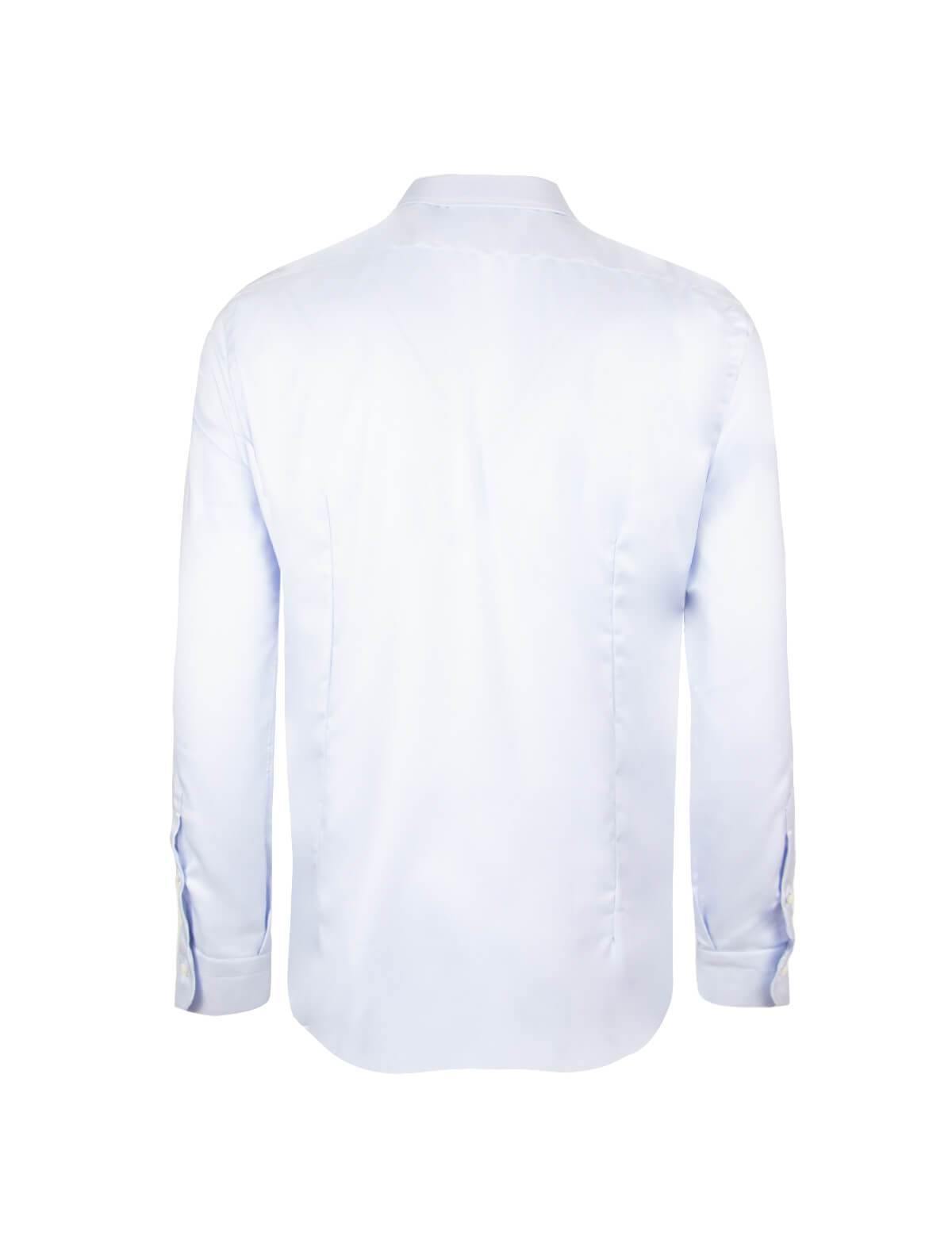 BARBA Journey Wrinkle-Resistant Textured Shirt in Light Blue | CLOSET Singapore