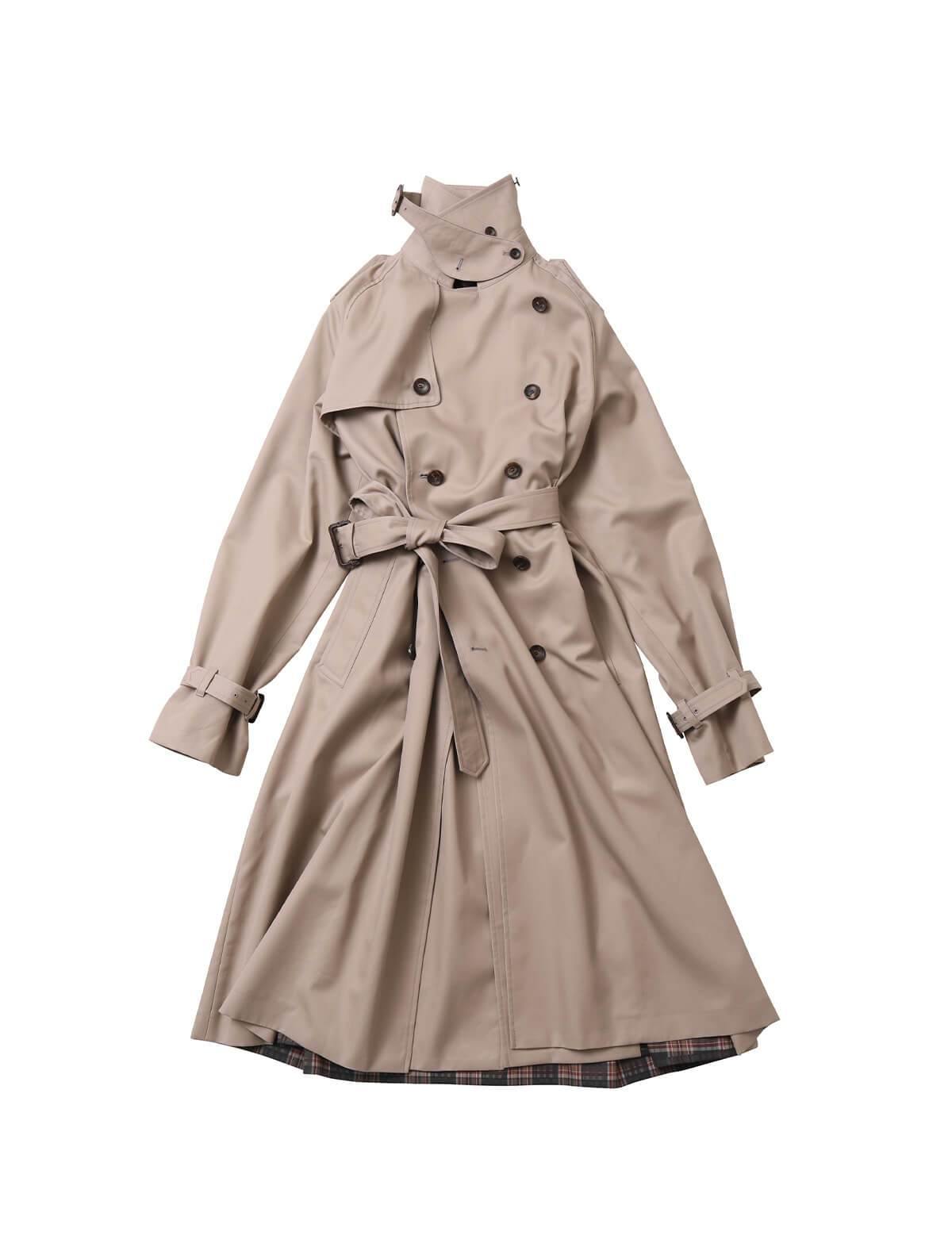 BEAUTIFUL PEOPLE Pima Cotton Twill Trench Coat in Sand | Closet