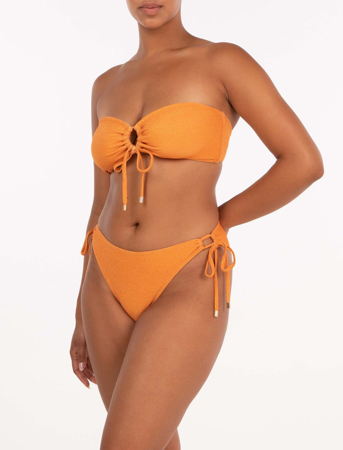 PEONY Bandeau Top in Clementine