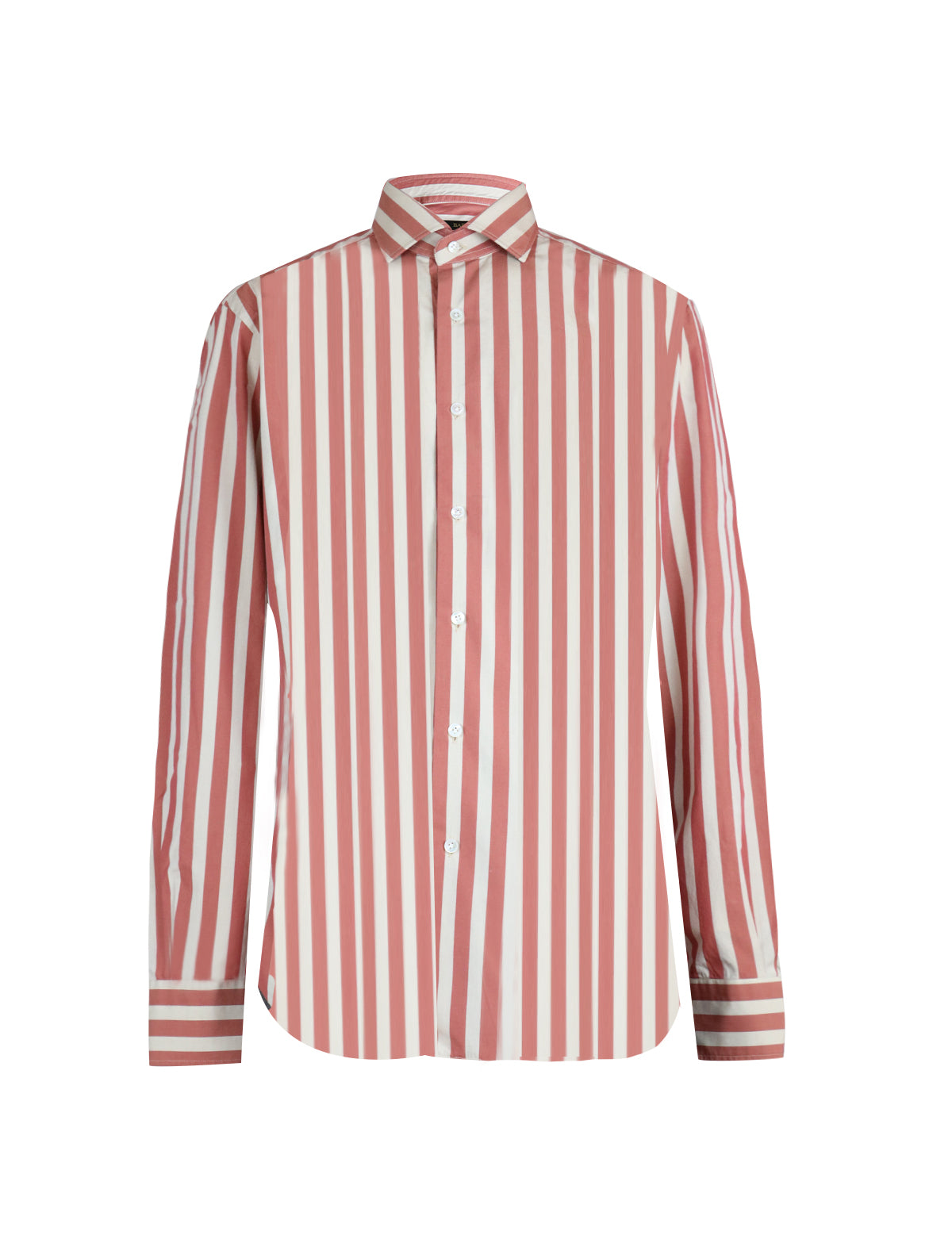 Barba Napoli Crisp Cotton Shirt in Red / White Stripes