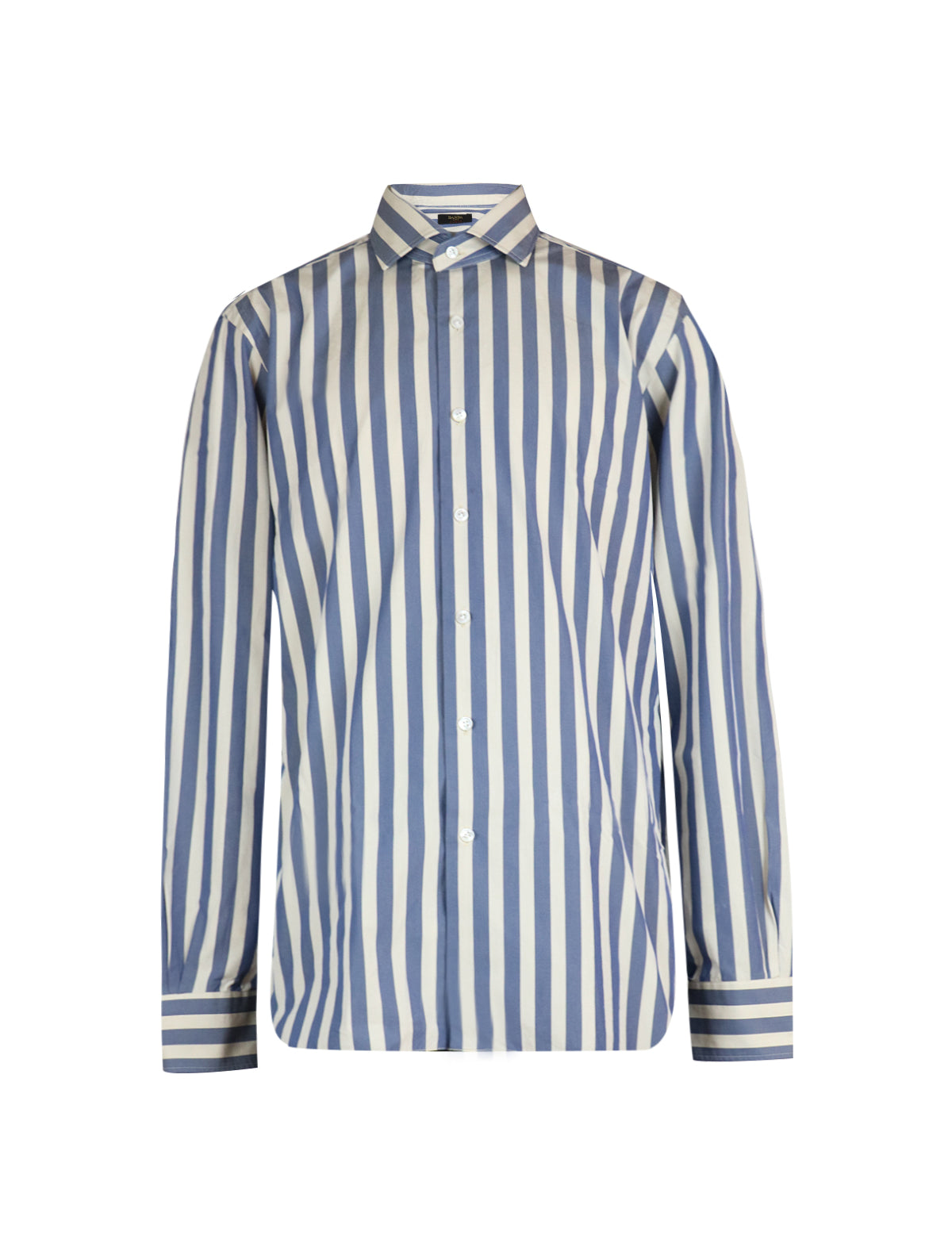 Barba Napoli Crisp Cotton Shirt in Blue / White Stripes