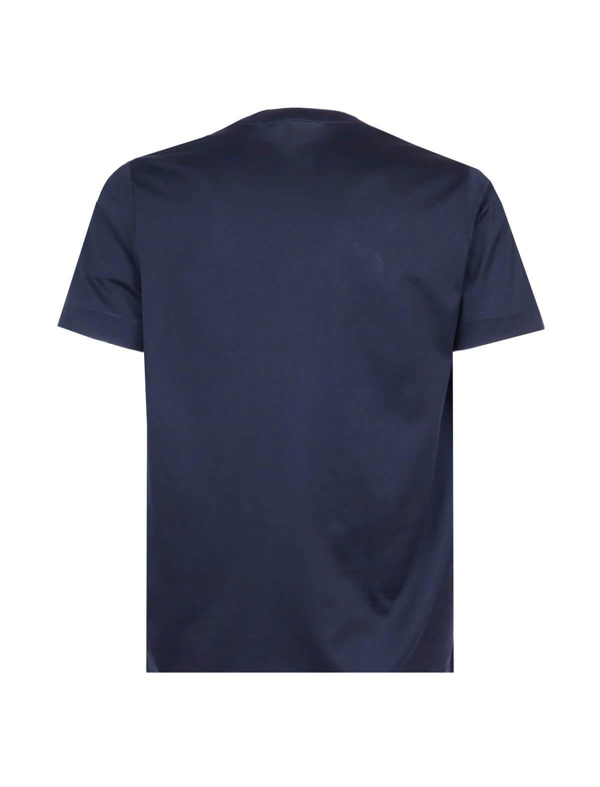 CIRCOLO 1901 Cotton T-Shirt with Front Pocket in Navy Blue | CLOSET Singapore