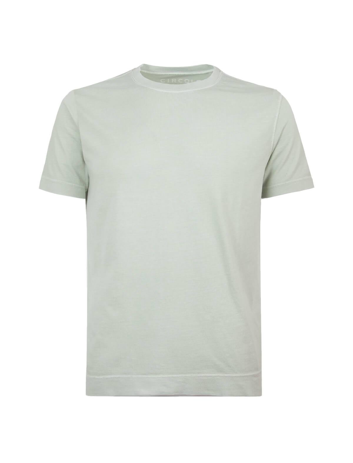 CIRCOLO 1901 Crew Neck Cotton T-Shirt in Pale Green | CLOSET Singapore