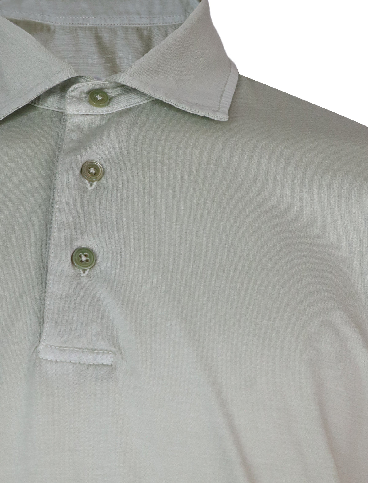 CIRCOLO 1901 Jersey Polo Shirt in Silver Green