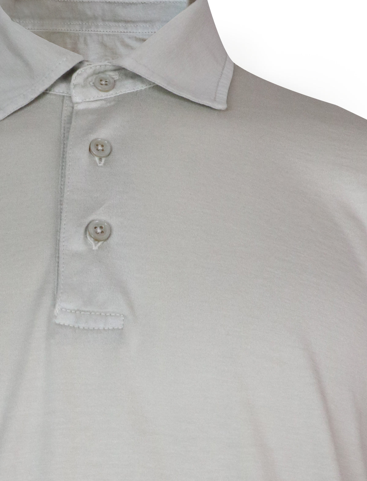 CIRCOLO 1901 Jersey Long-Sleeved Polo Shirt in Light Grey