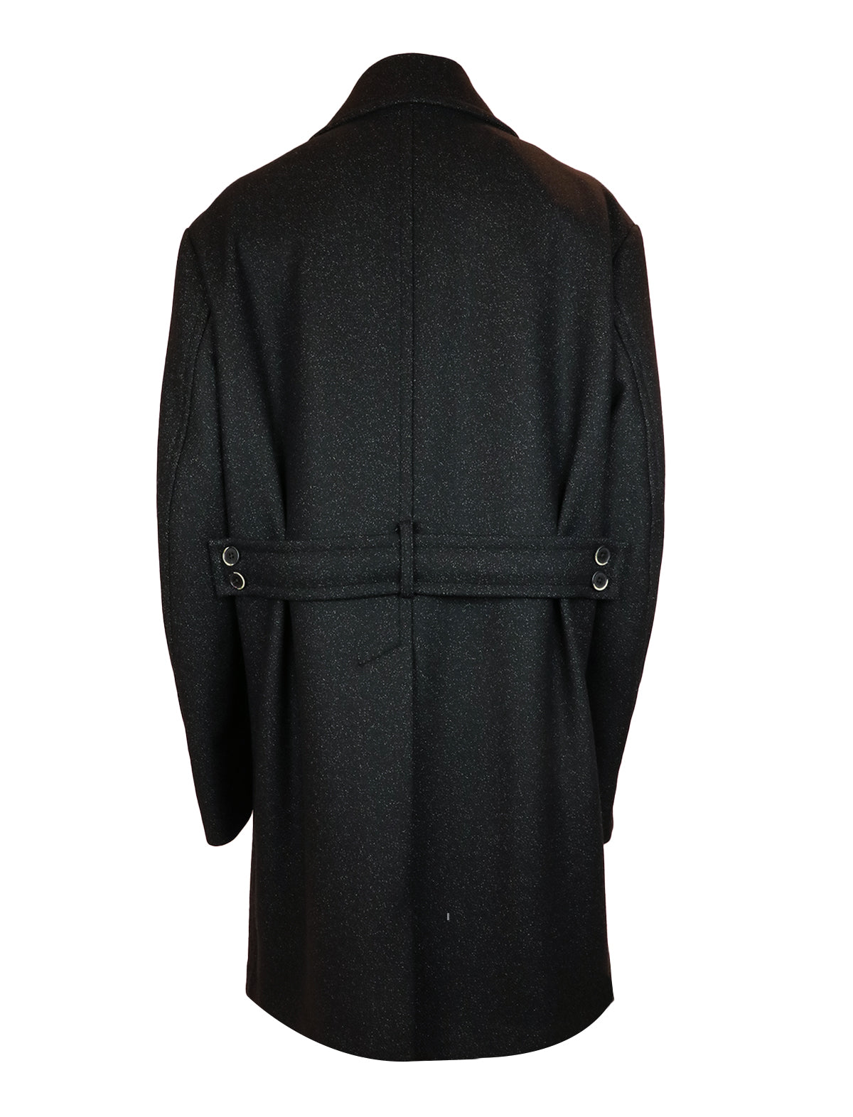 BARENA VENEZIA Speckled Martingale Wool-Blend Coat in Black