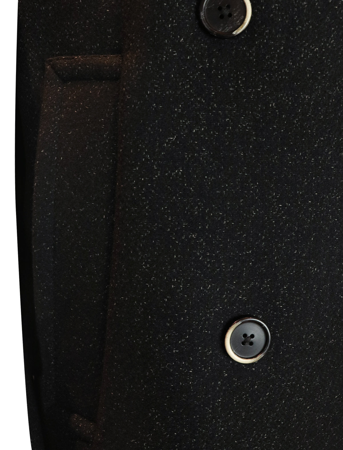 BARENA VENEZIA Speckled Martingale Wool-Blend Coat in Black
