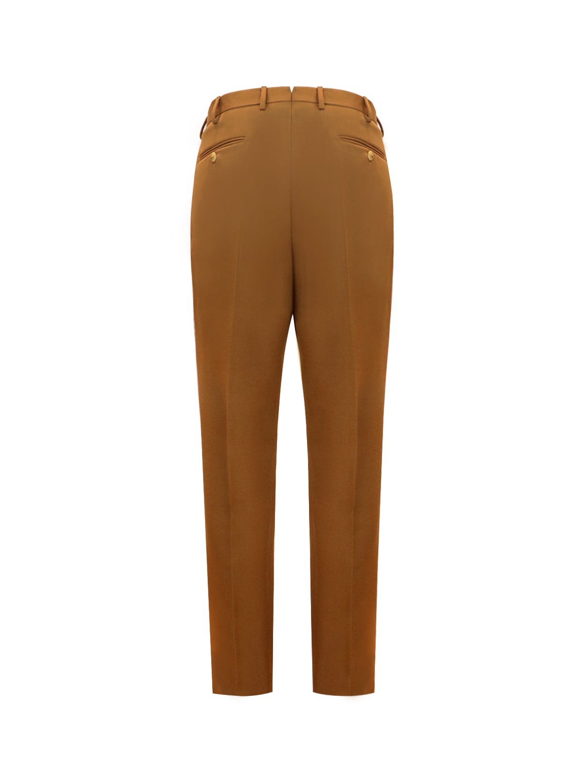 CARUSO Wool Blend Trousers in Brown CLOSET Singapore