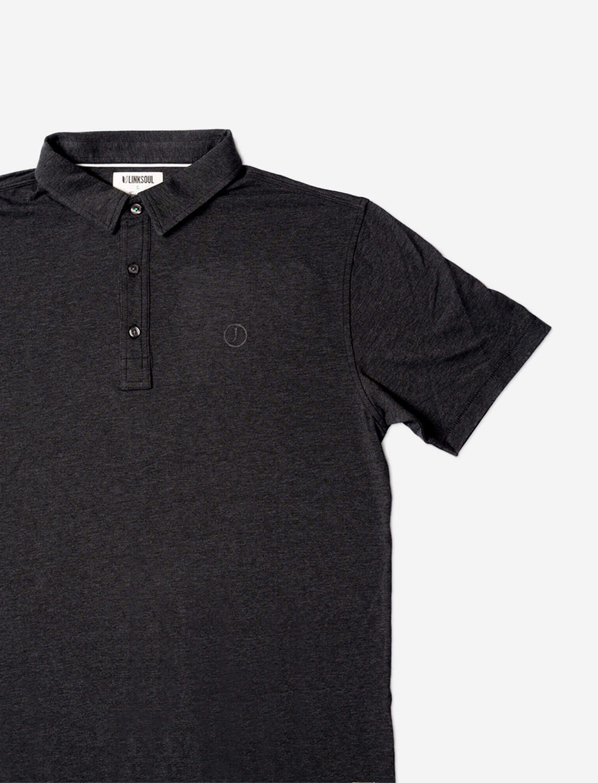THE GOLFERS JOURNAL Circle Tee Drytech Polo Shirt in Black