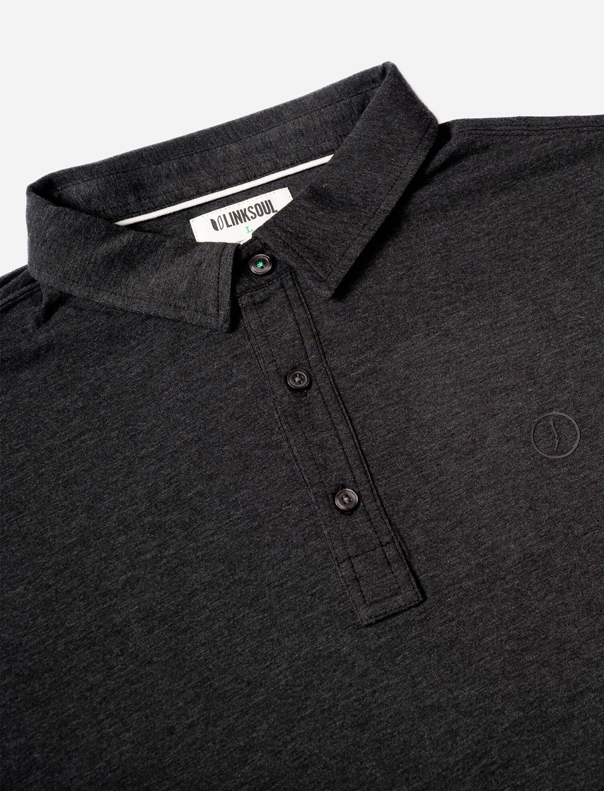 THE GOLFERS JOURNAL Circle Tee Drytech Polo Shirt in Black