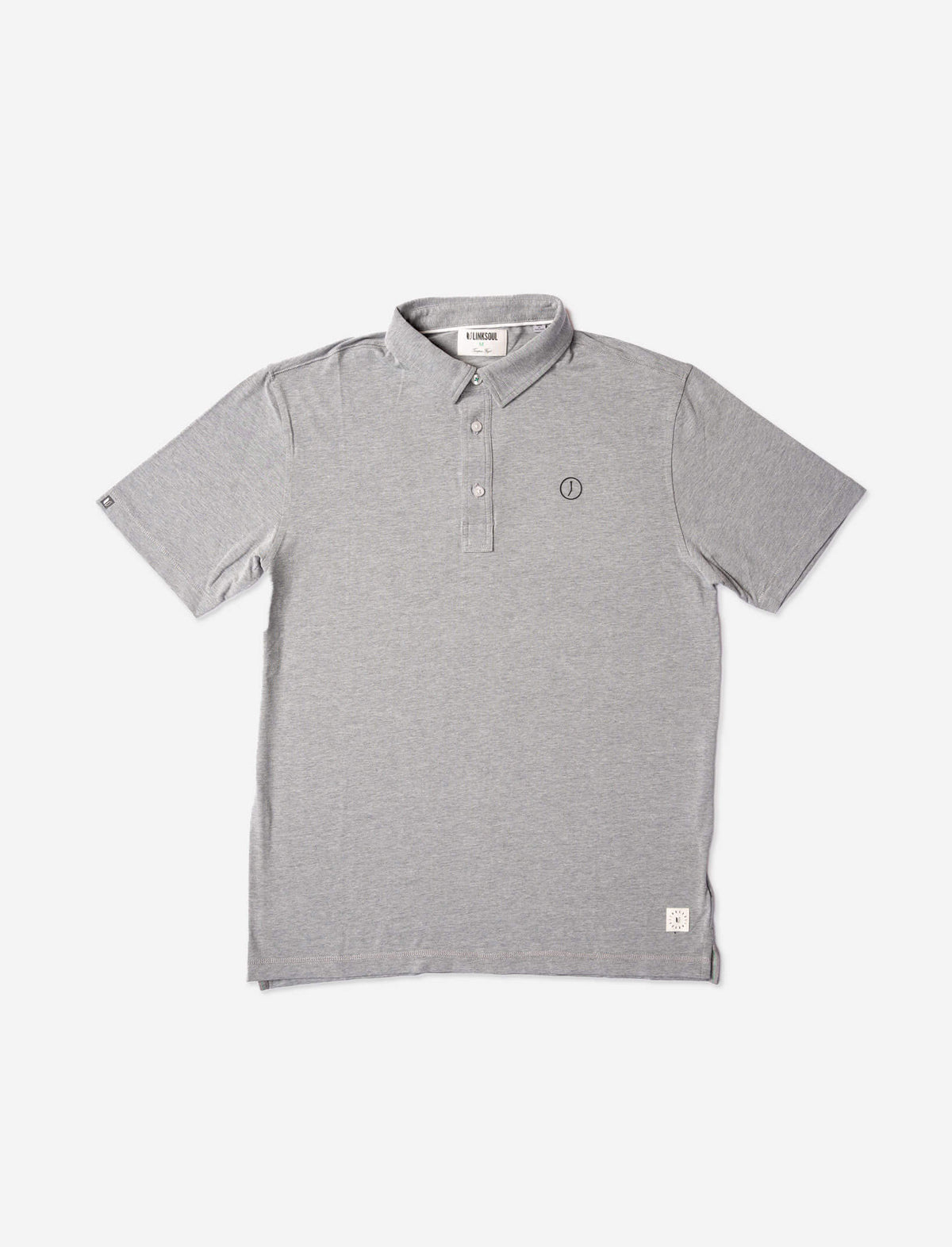THE GOLFERS JOURNAL Circle Tee Drytech Polo Shirt in Grey
