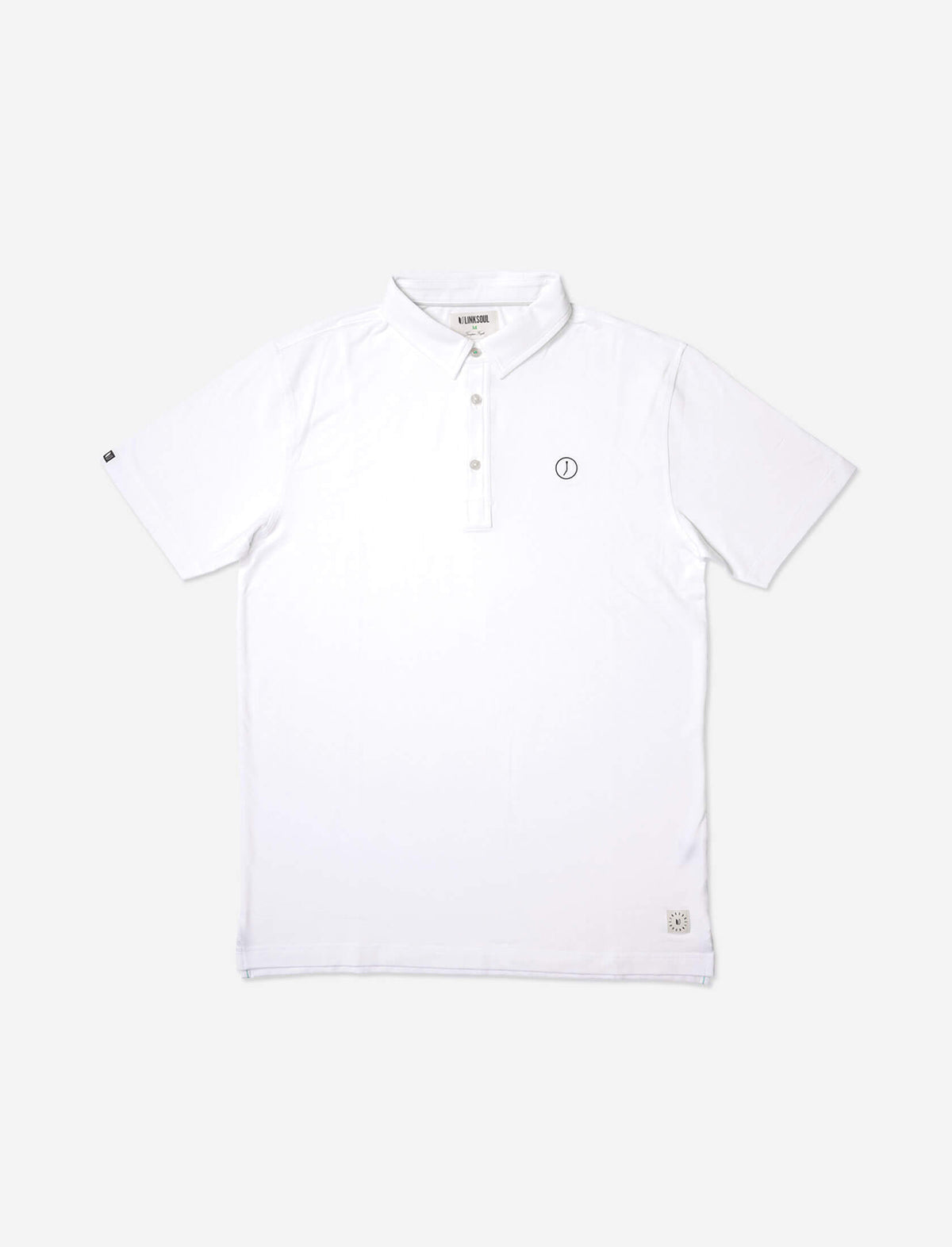 THE GOLFERS JOURNAL Circle Tee Drytech Polo Shirt in White