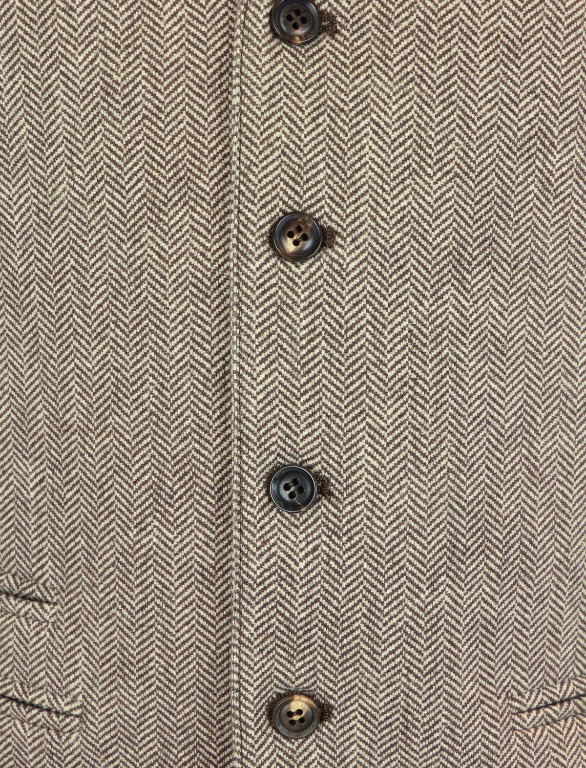 CIRCOLO 1901 Herringbone Vest in Brown