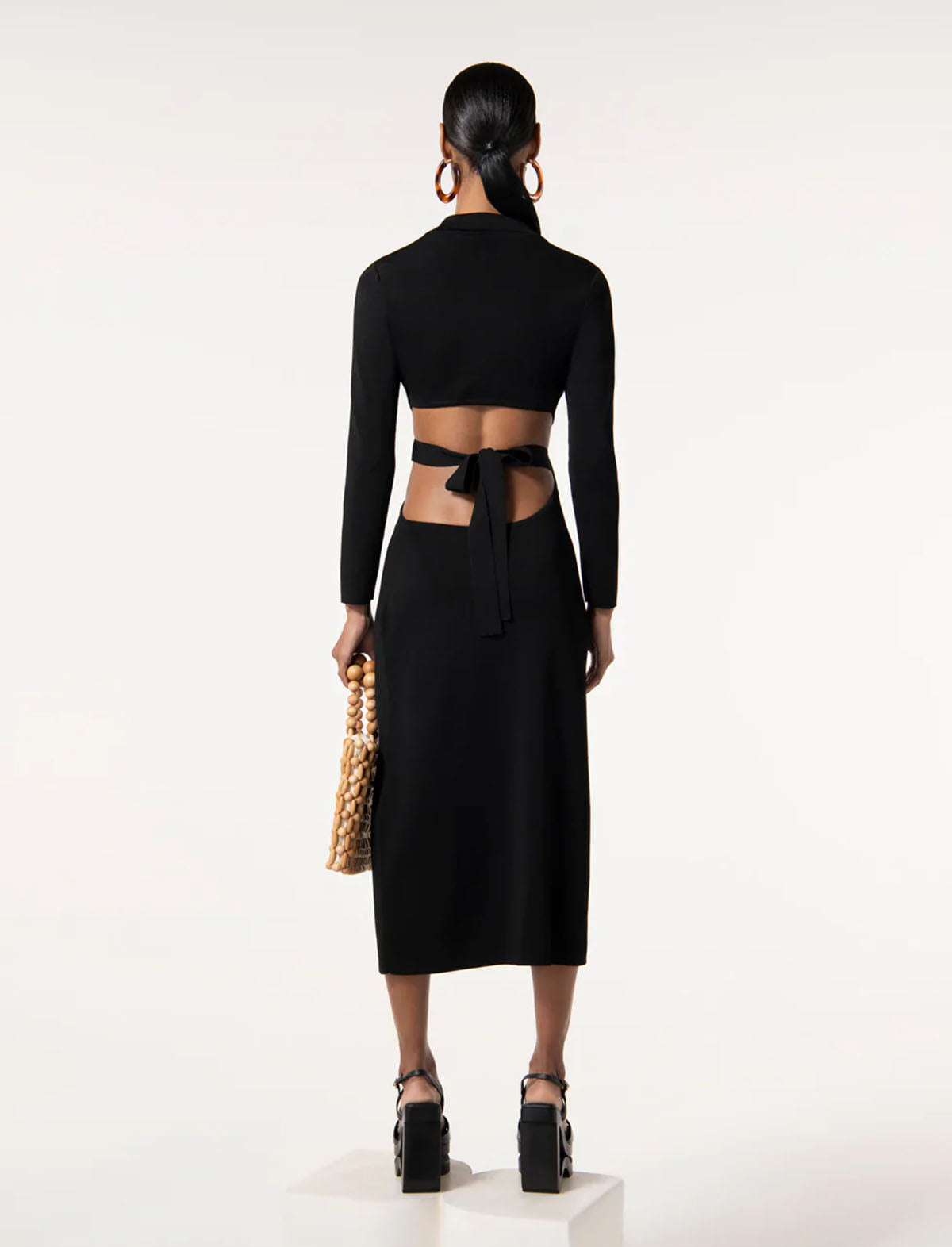 CULT GAIA Cristina Knit Dress in Black