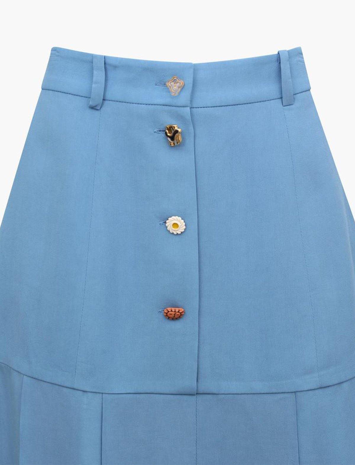 REJINA PYO Miller Viscose Skirt In Blue | CLOSET Singapore