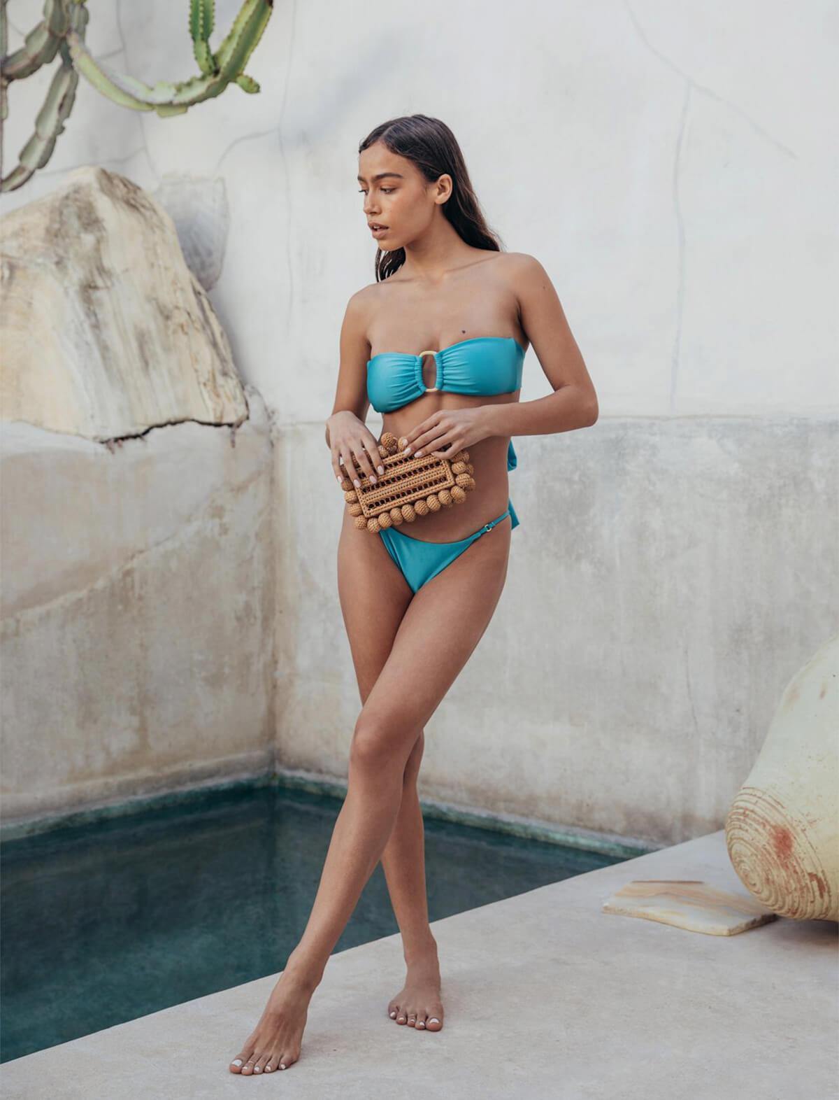 CULT GAIA Lexi Bikini Top In Aquamarine | CLOSET Singapore