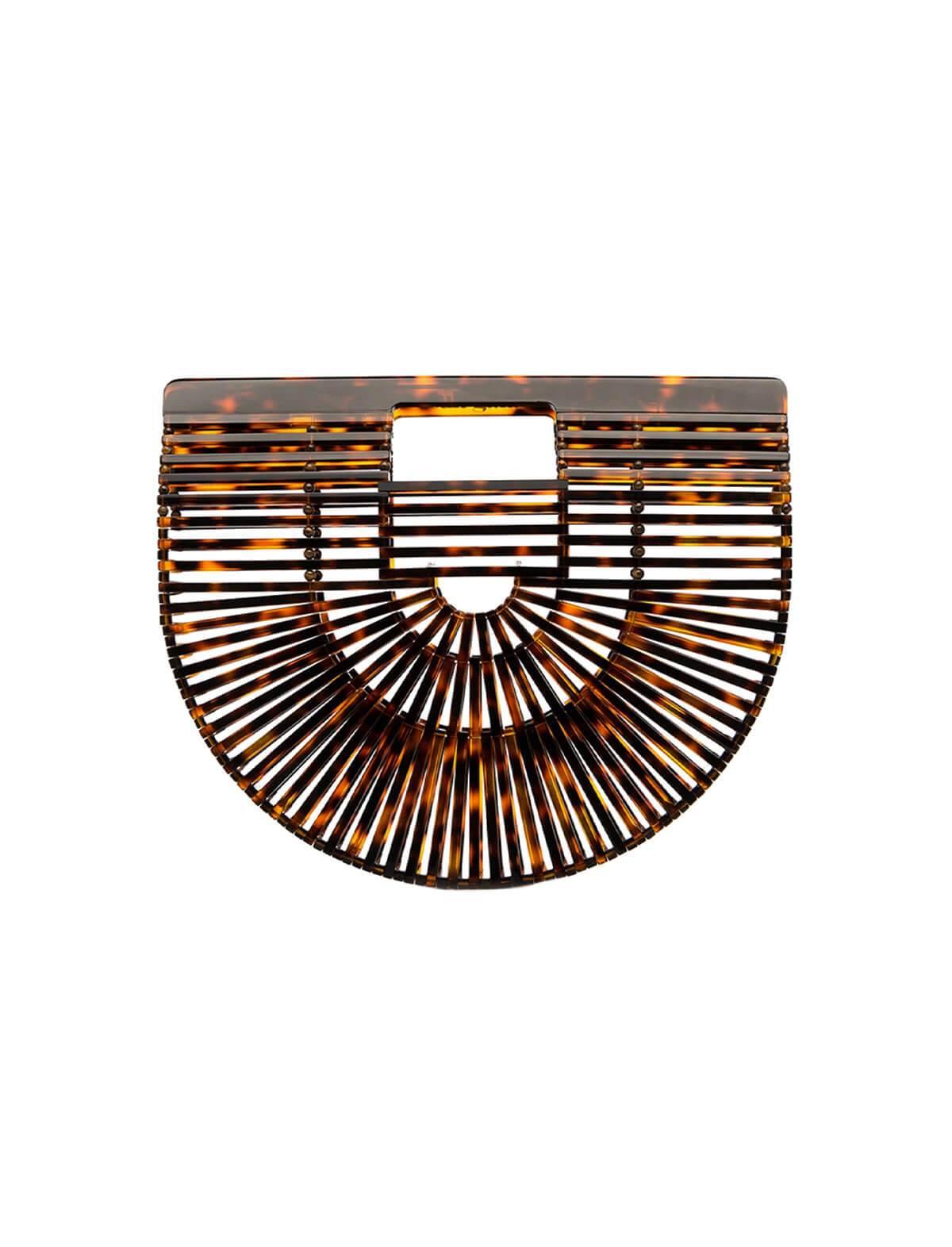 CULT GAIA Small Acrylic Ark Clutch Bag in Tortoiseshell | CLOSET Singapore