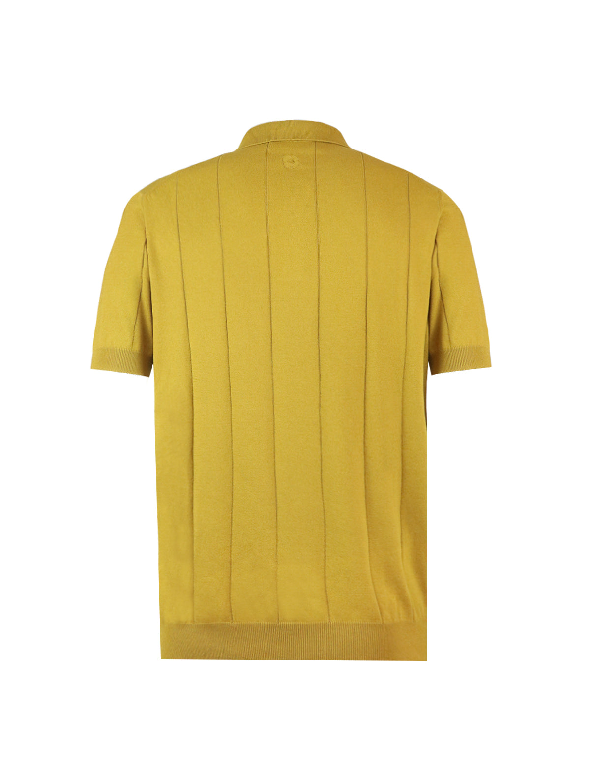 LARDINI Cotton Knitted Polo Shirt in Yellow