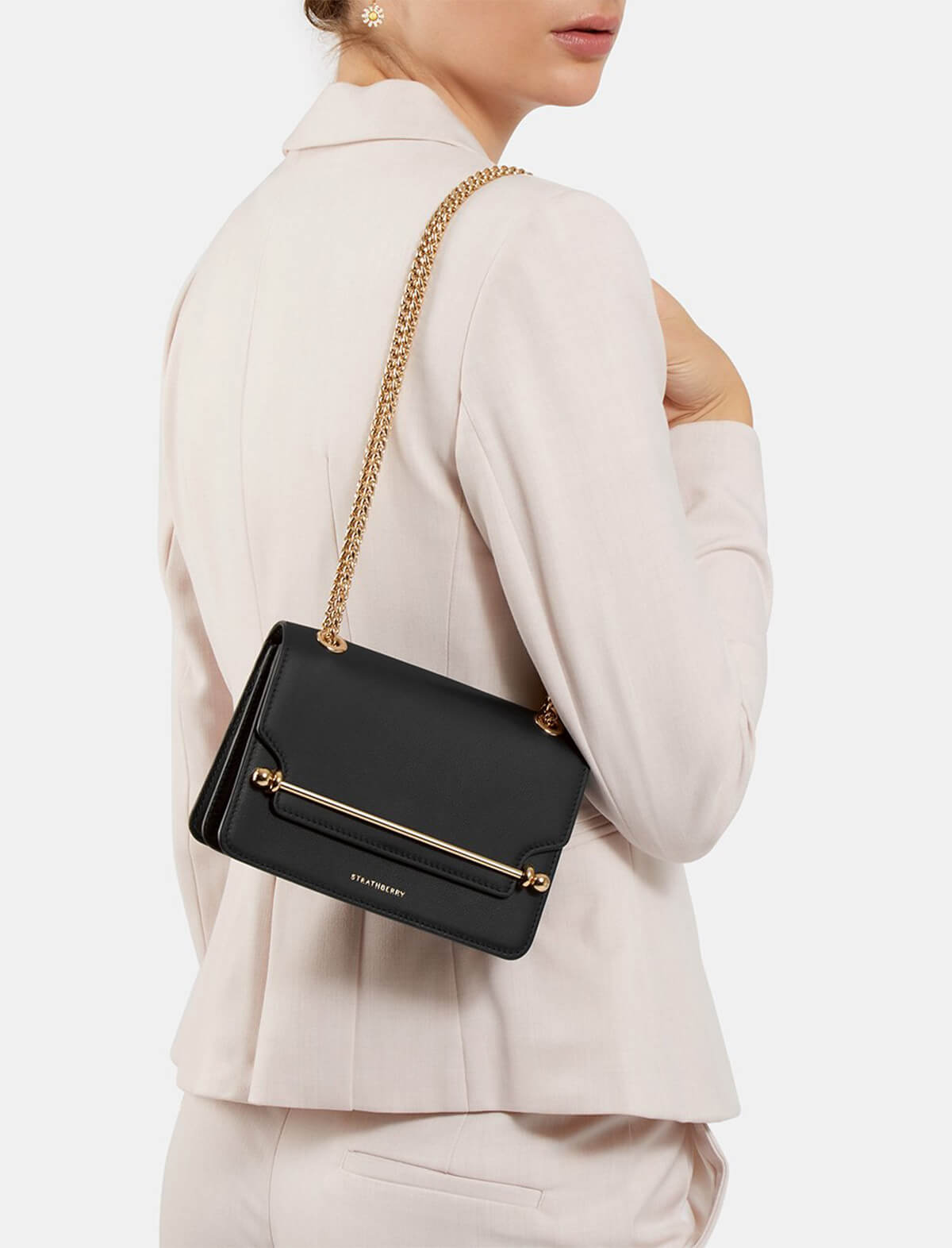 STRATHBERRY East/ West Mini Bag in Black