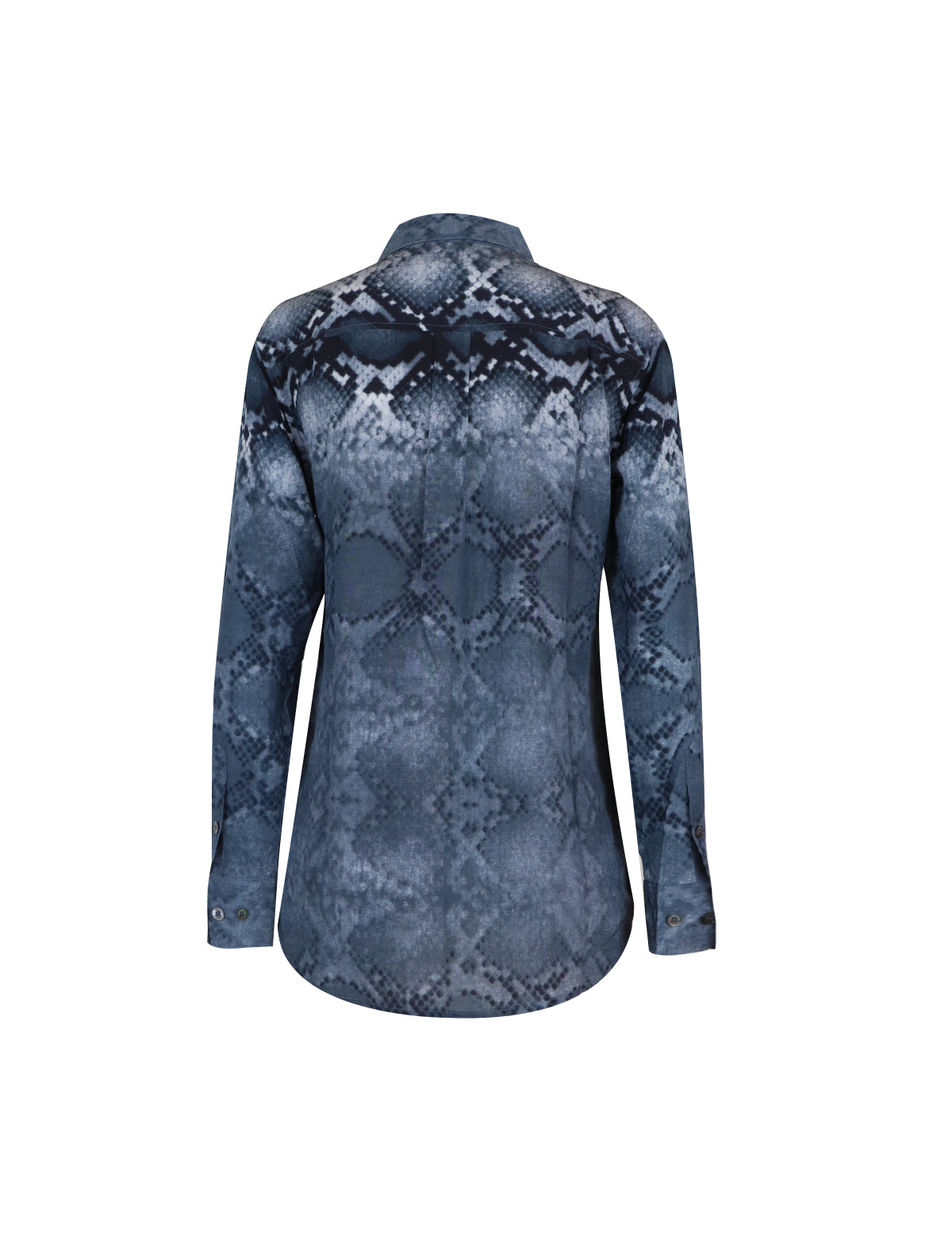 EQUIPMENT Snakeskin Printed Shirt in Blue