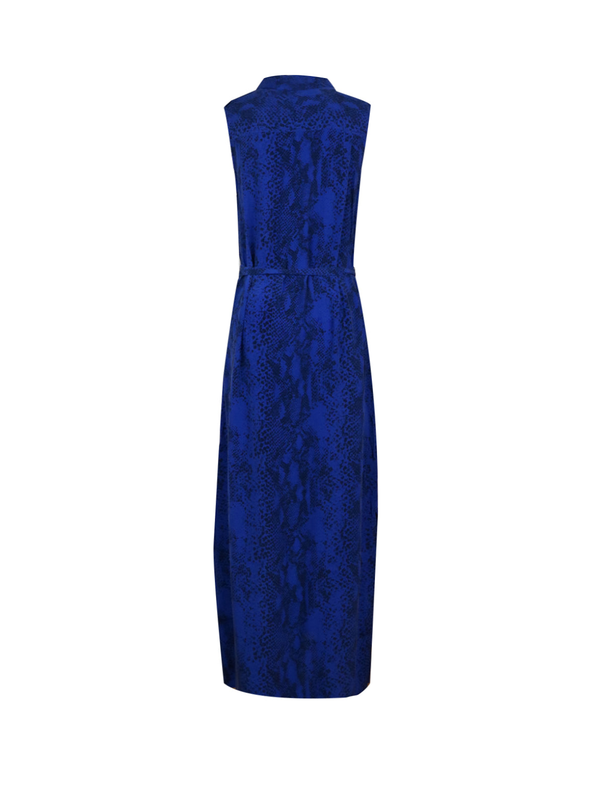 EQUIPMENT Snakeskin Printed Maxi Dress in Riviera Blue