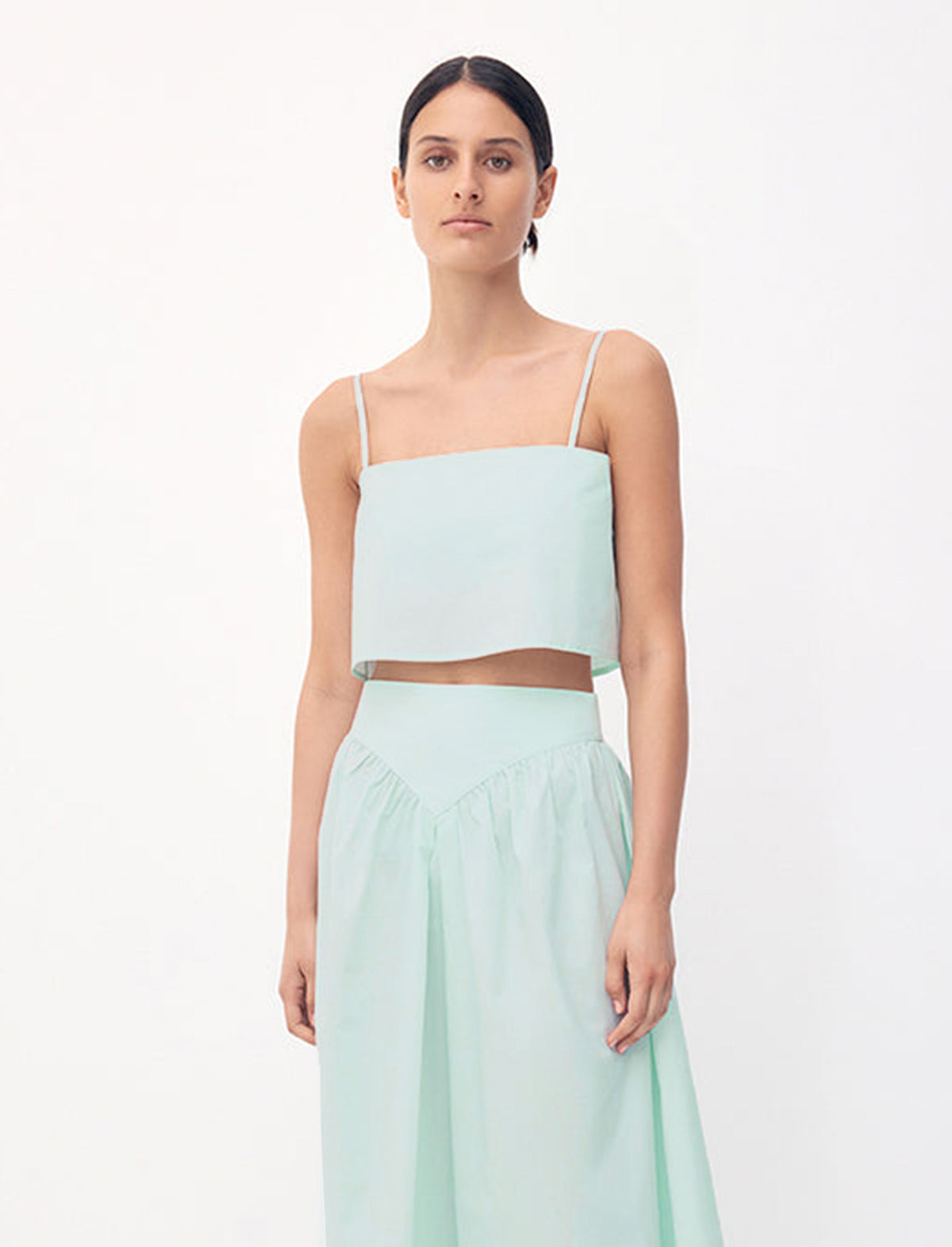 BIRD & KNOLL Eve Cotton Top in Mint