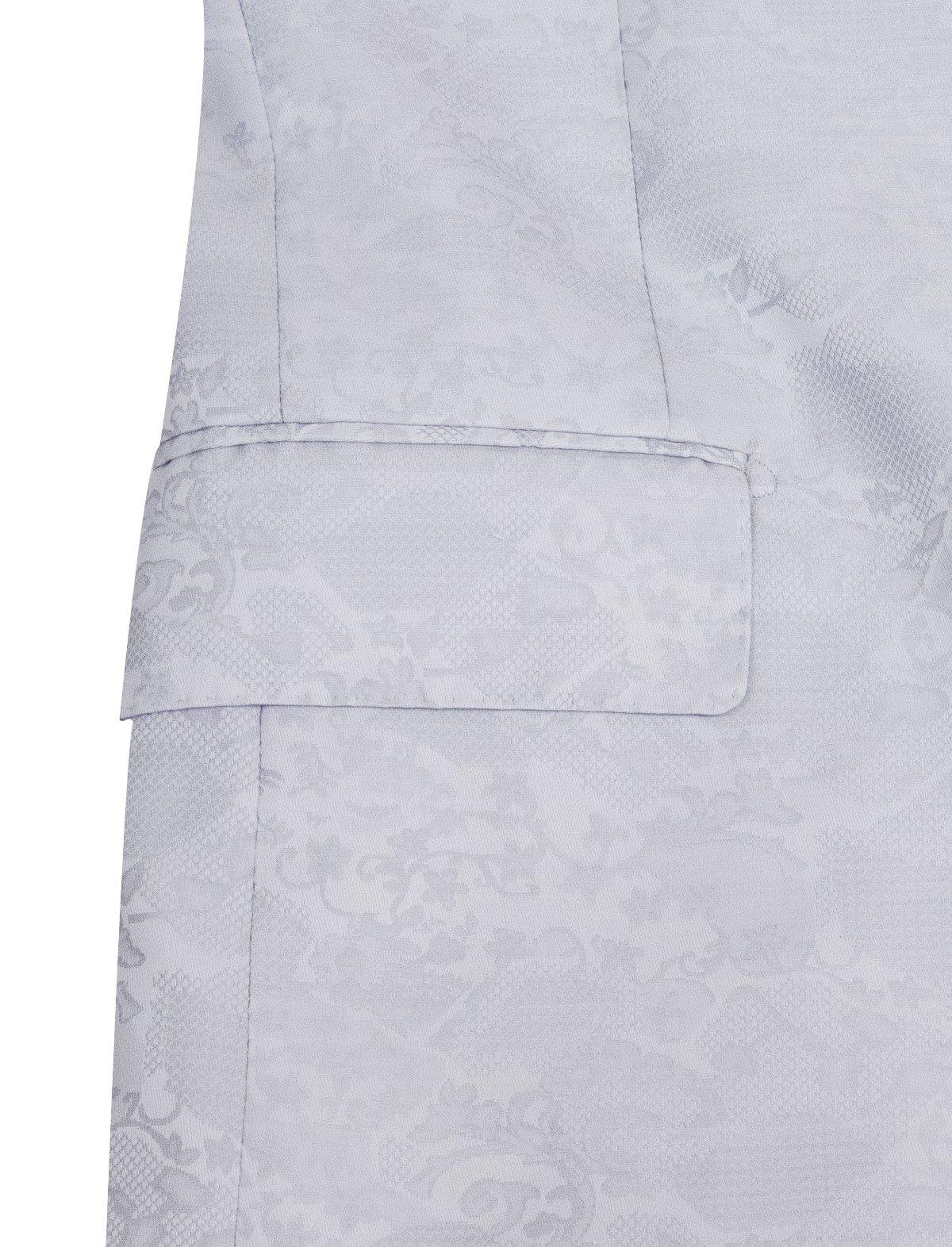 GABRIELE PASINI 2-Piece Wool Blend Suit in Gray Jacquard Print | CLOSET Singapore