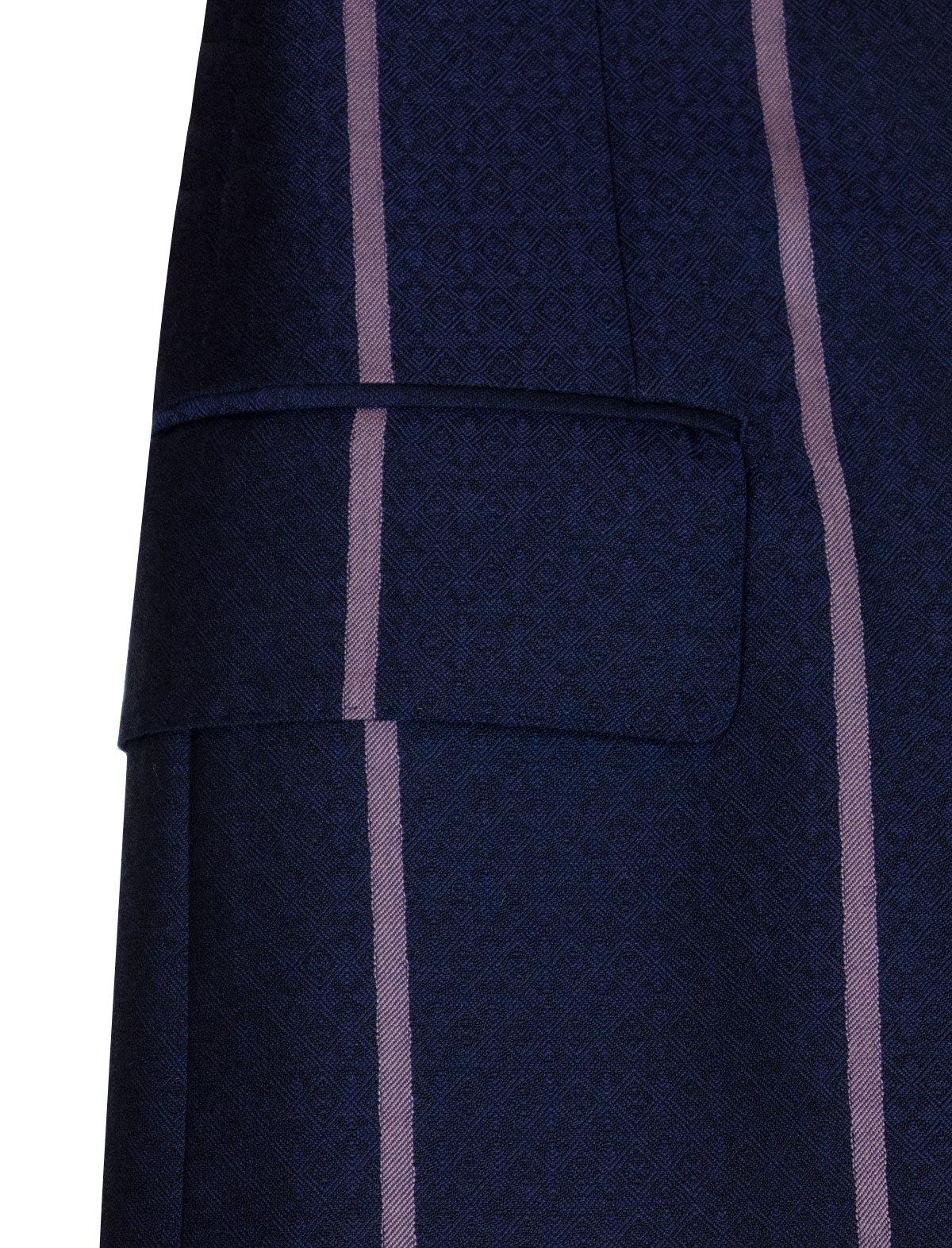 GABRIELE PASINI 2-Piece Wool Suits in Navy Diamond Twill and Purple Stripes | CLOSET Singapore