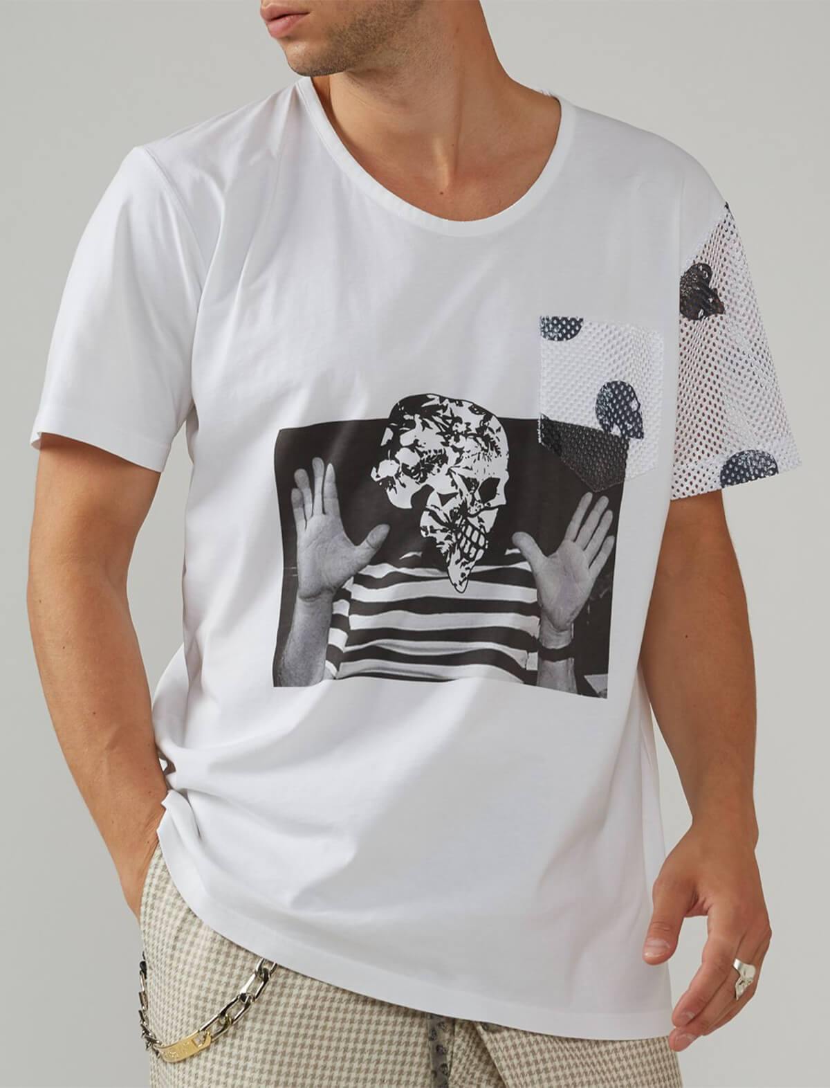 GABRIELE PASINI Graphic T-shirt in White | CLOSET Singapore
