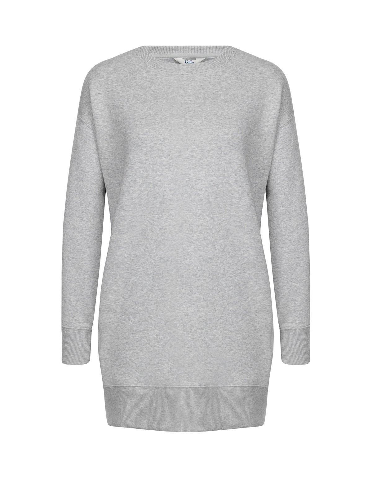 THxGH Cotton Jersey Sweatshirt Dress in Grey | CLOSET Singapore