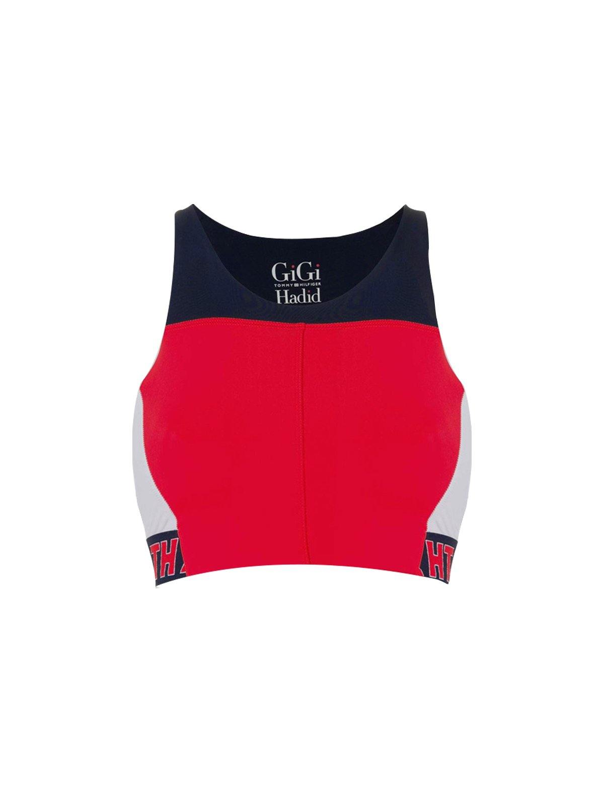 THxGH Sports Crop Top in Red Multi | CLOSET Singapore