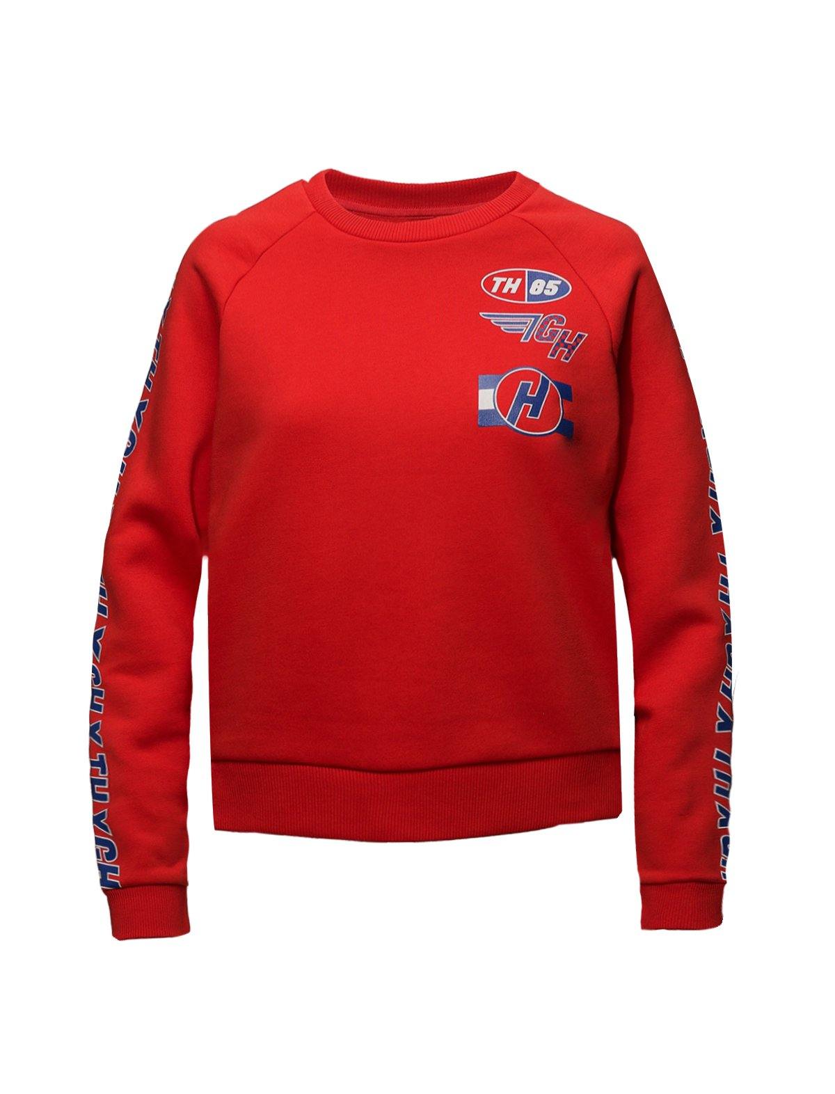 THxGH Cotton Blend Jersey Sweater in Red | CLOSET Singapore