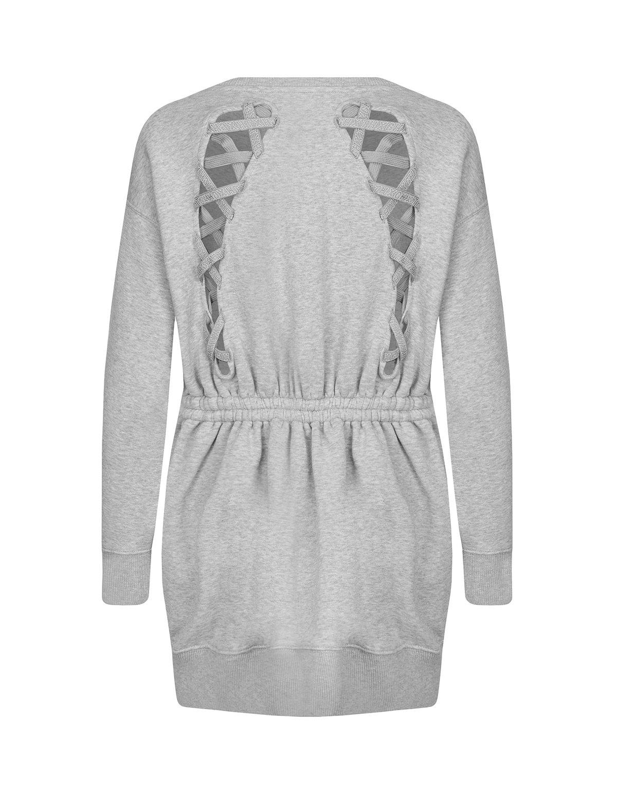 THxGH Cotton Jersey Sweatshirt Dress in Grey | CLOSET Singapore