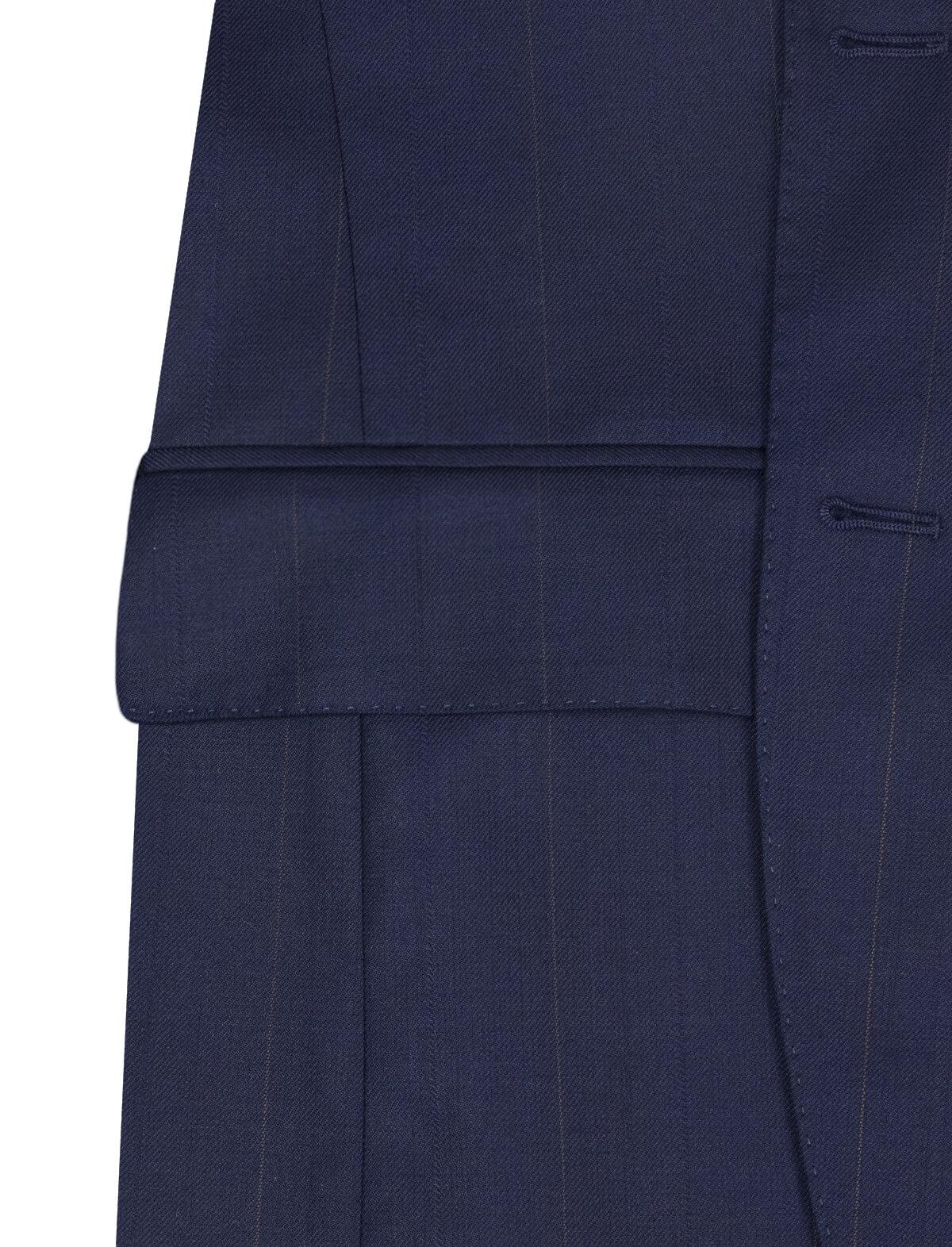 GABRIELE PASINI 2-Piece Lana Wool-Blend Twilled Suit in Navy Pinstripes | CLOSET Singapore