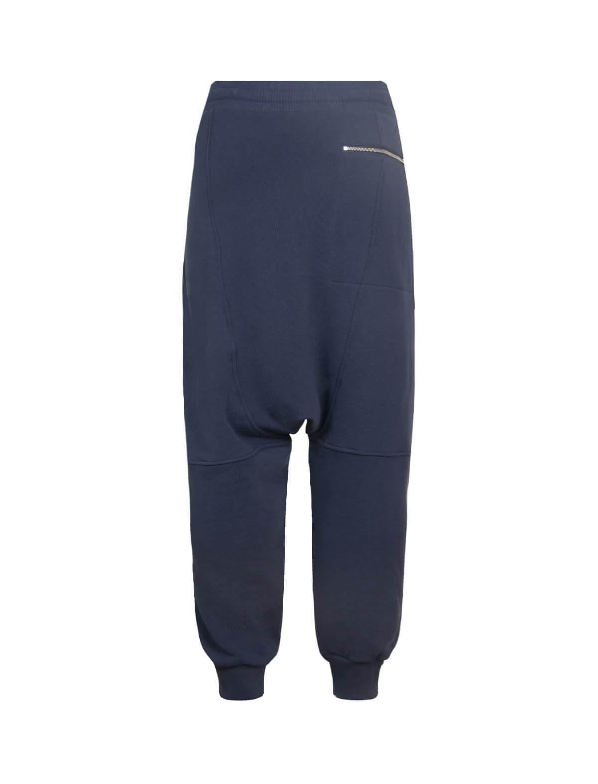 GABRIELE PASINI Drop Crotch Cotton Sweatpants In Blue | CLOSET Singapore