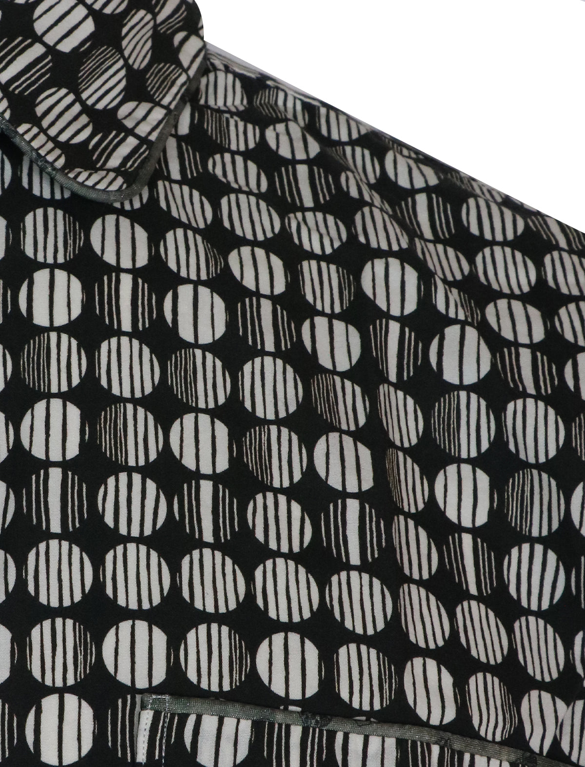Gabriele Pasini Geometric Shirt in Black/White Circular Print