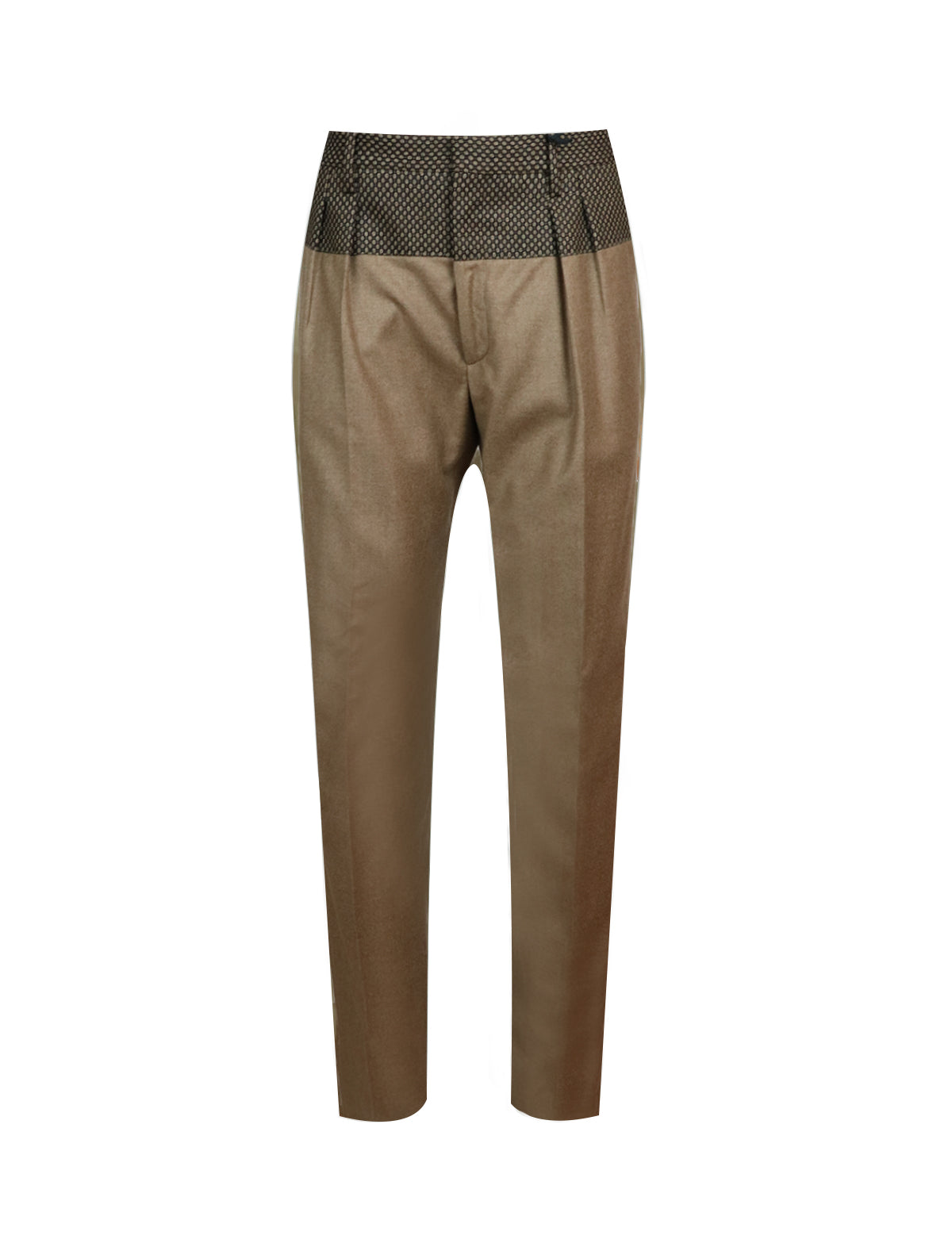 Gabriele Pasini Two-Tone Trouser in Light Brown