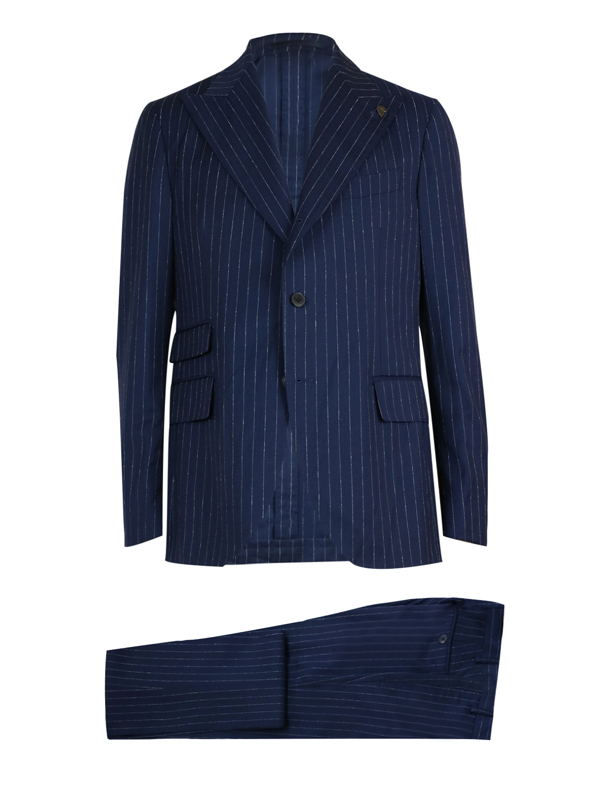 Gabriele Pasini Single-Breasted 2-Piece Suit Set in Navy Pinstripes