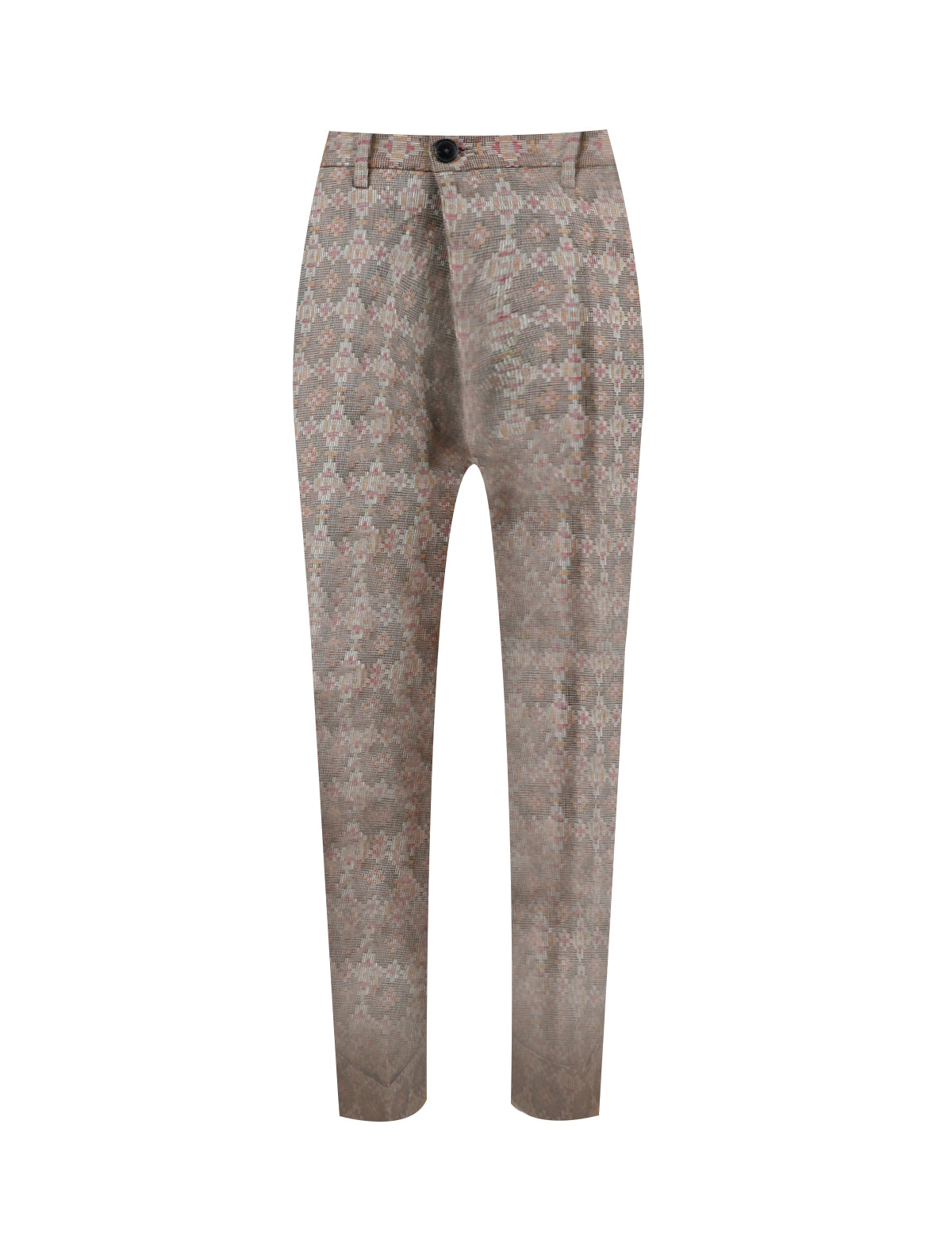 Gabriele Pasini Patterned Trouser in Brown